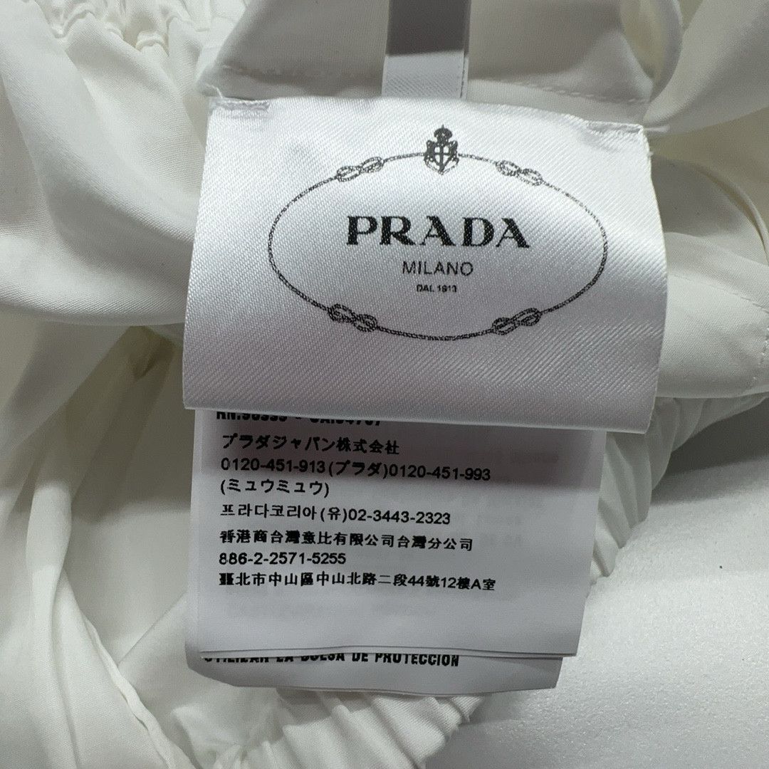 Prada Prada Embroidered Logo Button Up Shirt Size 38 Size XS / US 0-2 / IT 36-38 - 3 Thumbnail