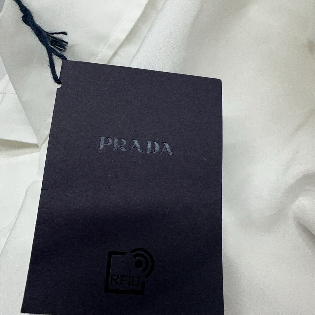 Prada Prada Embroidered Logo Button Up Shirt Size 38 Size XS / US 0-2 / IT 36-38 - 6 Thumbnail