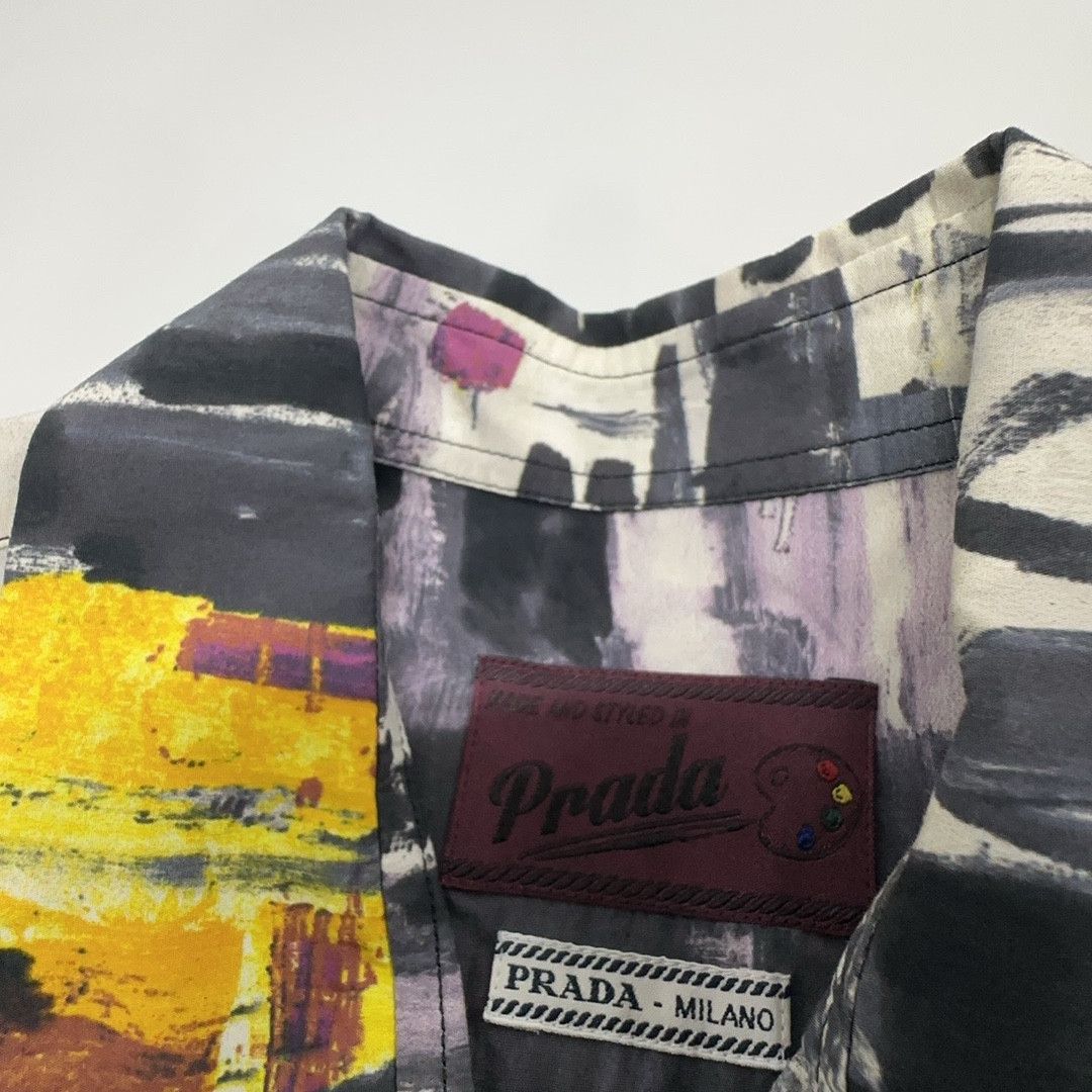Prada Prada Painterly Print Button Up Shirt Size M Size US XXS / EU 40 - 3 Thumbnail