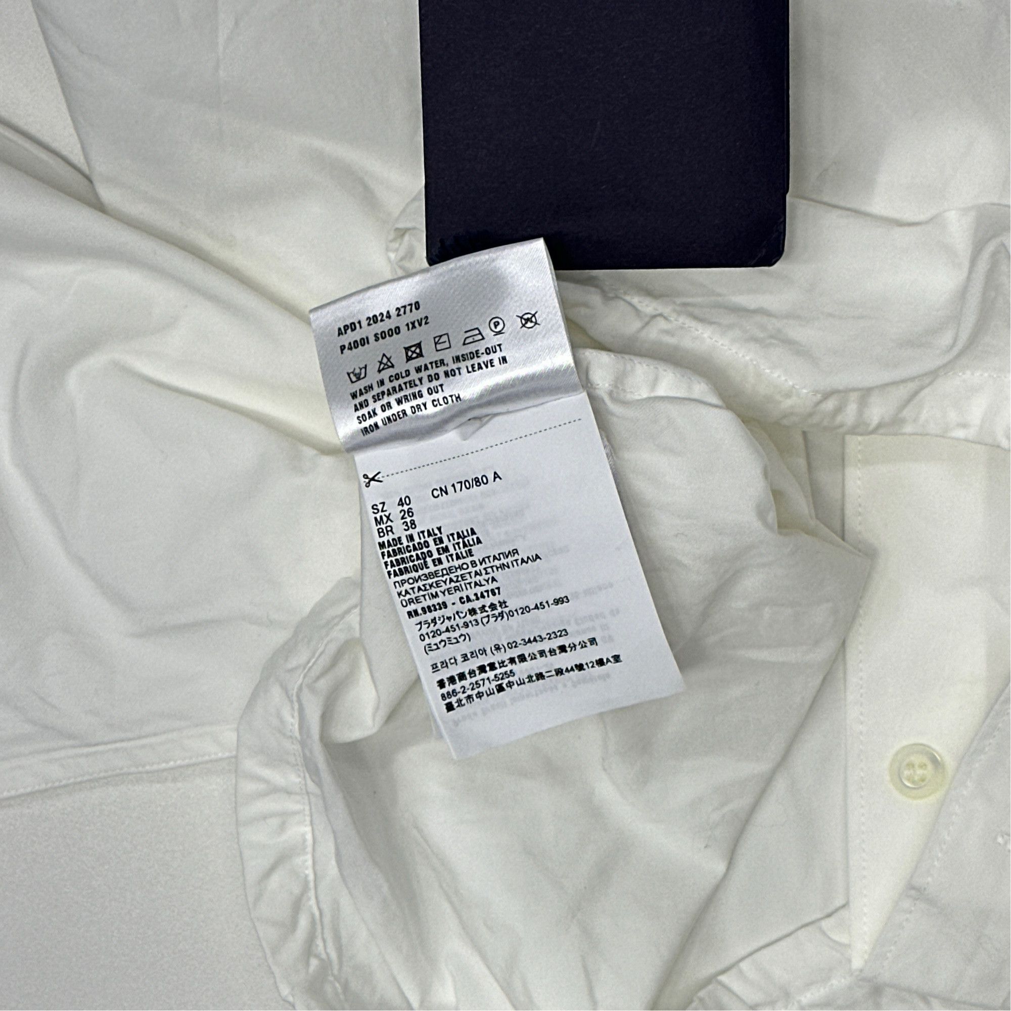 Prada Prada Drawstring Poplin Shirt Size 40 Size S / US 4 / IT 40 - 3 Thumbnail