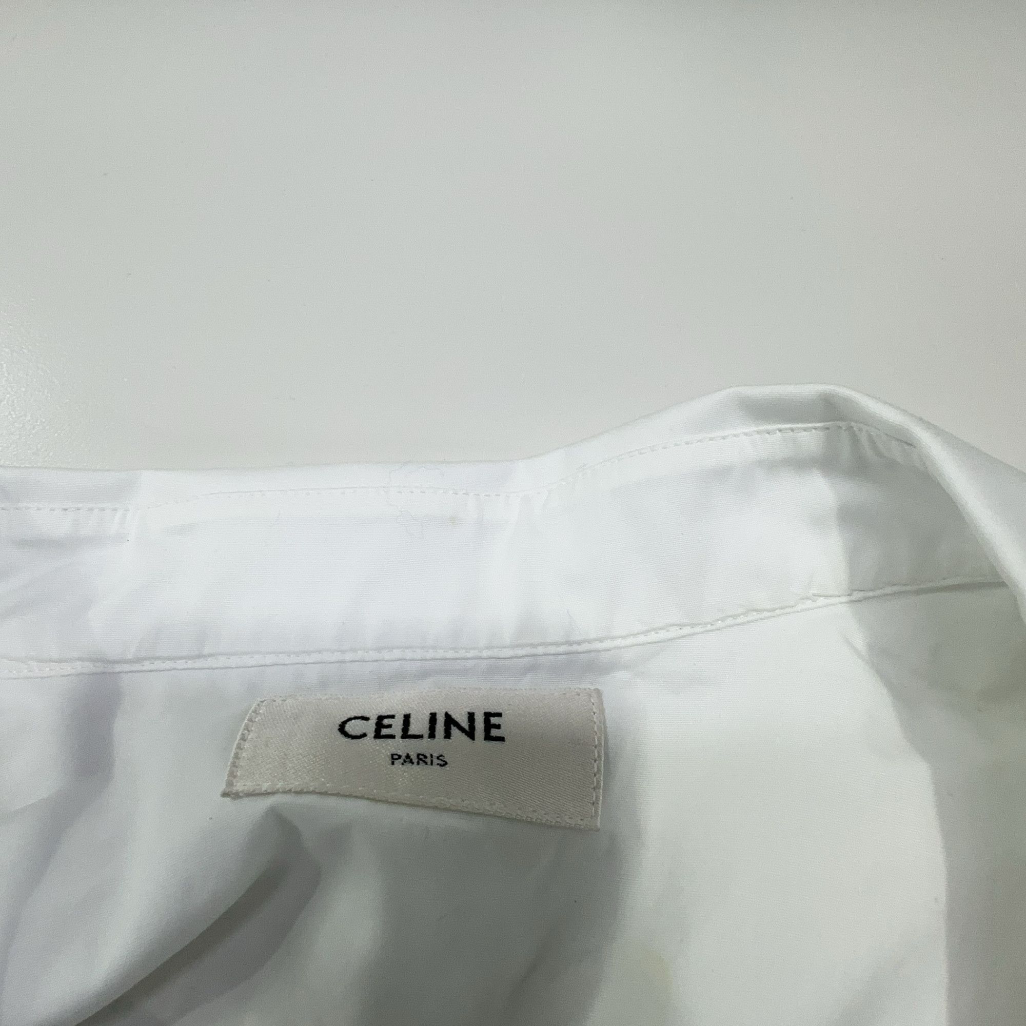 Celine Celine Logo Button Up Shirt Size L Size US L / EU 52-54 / 3 - 5 Thumbnail