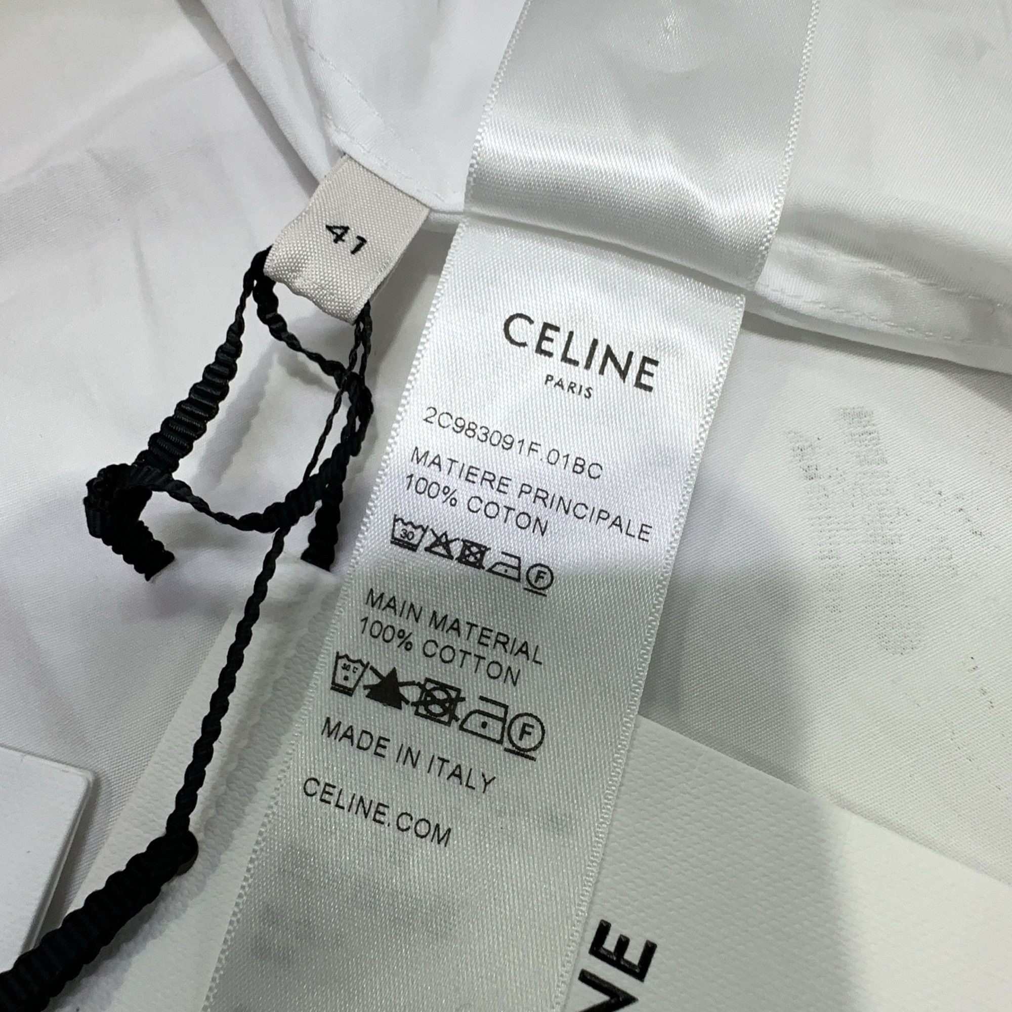 Celine Celine Logo Button Up Shirt Size L Size US L / EU 52-54 / 3 - 4 Thumbnail