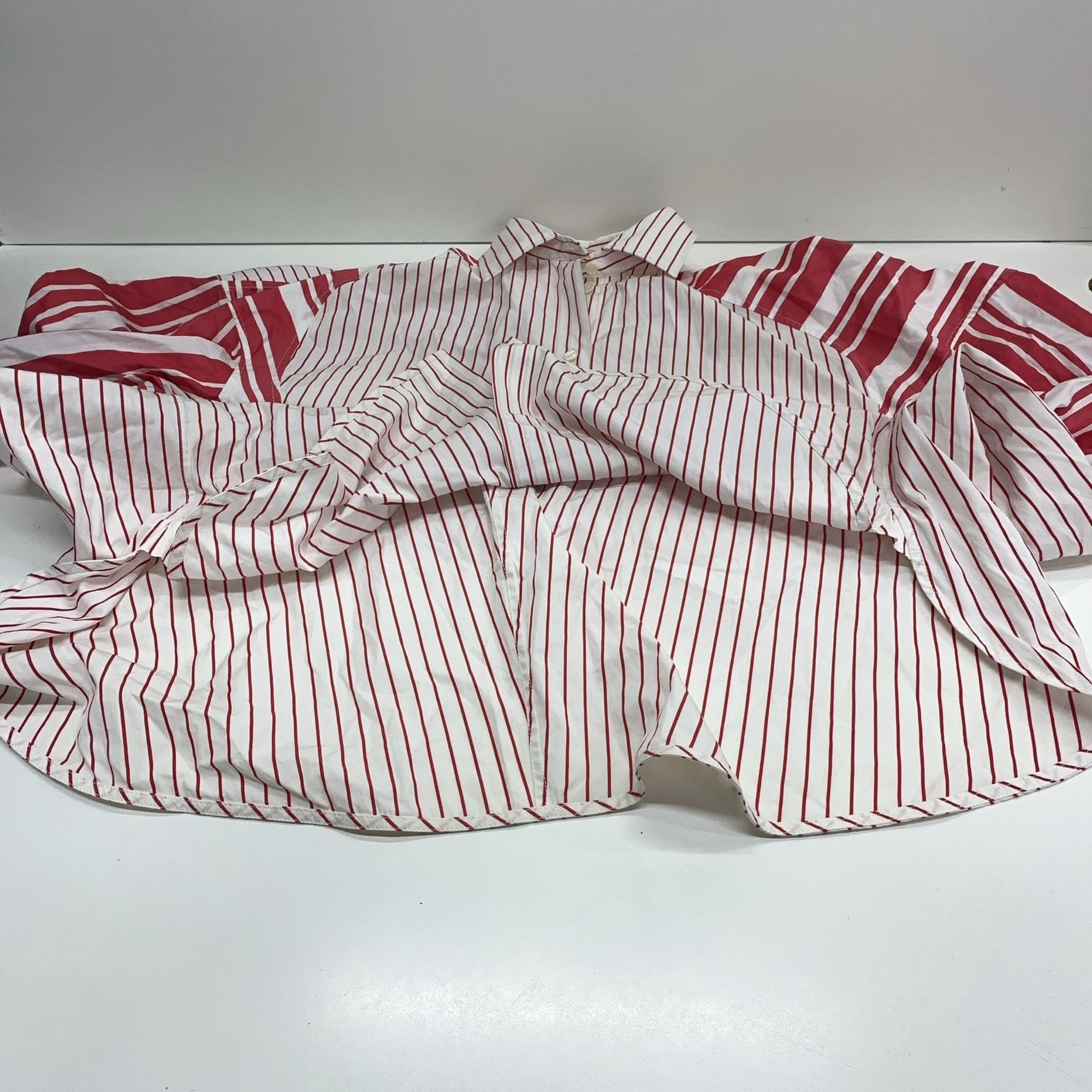 Celine Celine Red Striped Button Up Shirt Size 34 Size XXS / US 00 / IT 34 - 7 Thumbnail
