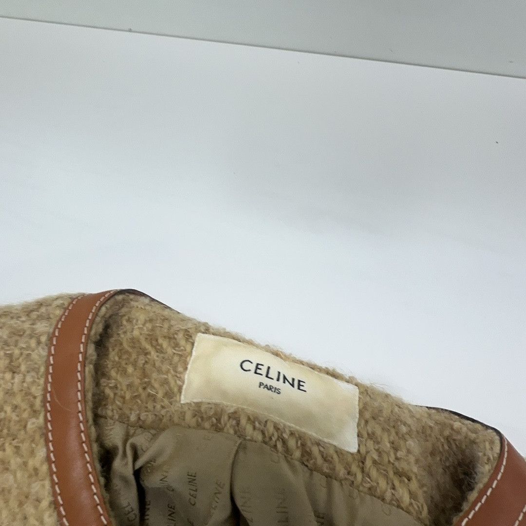 Celine CELINE Tweed Leather Trim Jacket Size 42 Size M / US 6-8 / IT 42-44 - 6 Thumbnail