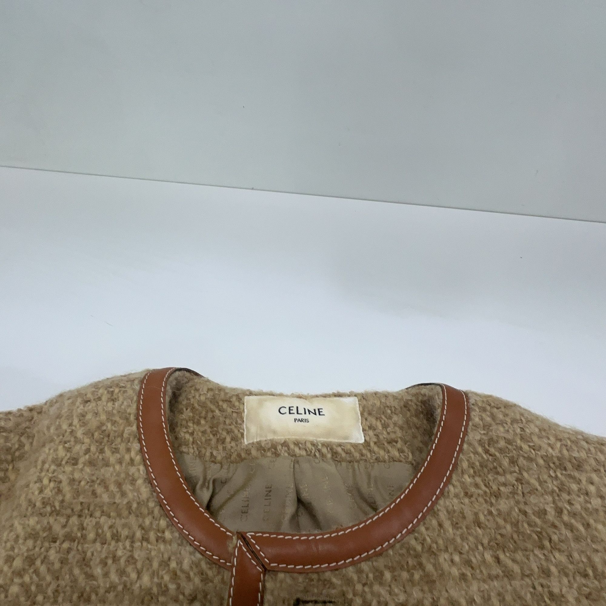 Celine CELINE Tweed Leather Trim Jacket Size 42 Size M / US 6-8 / IT 42-44 - 7 Thumbnail