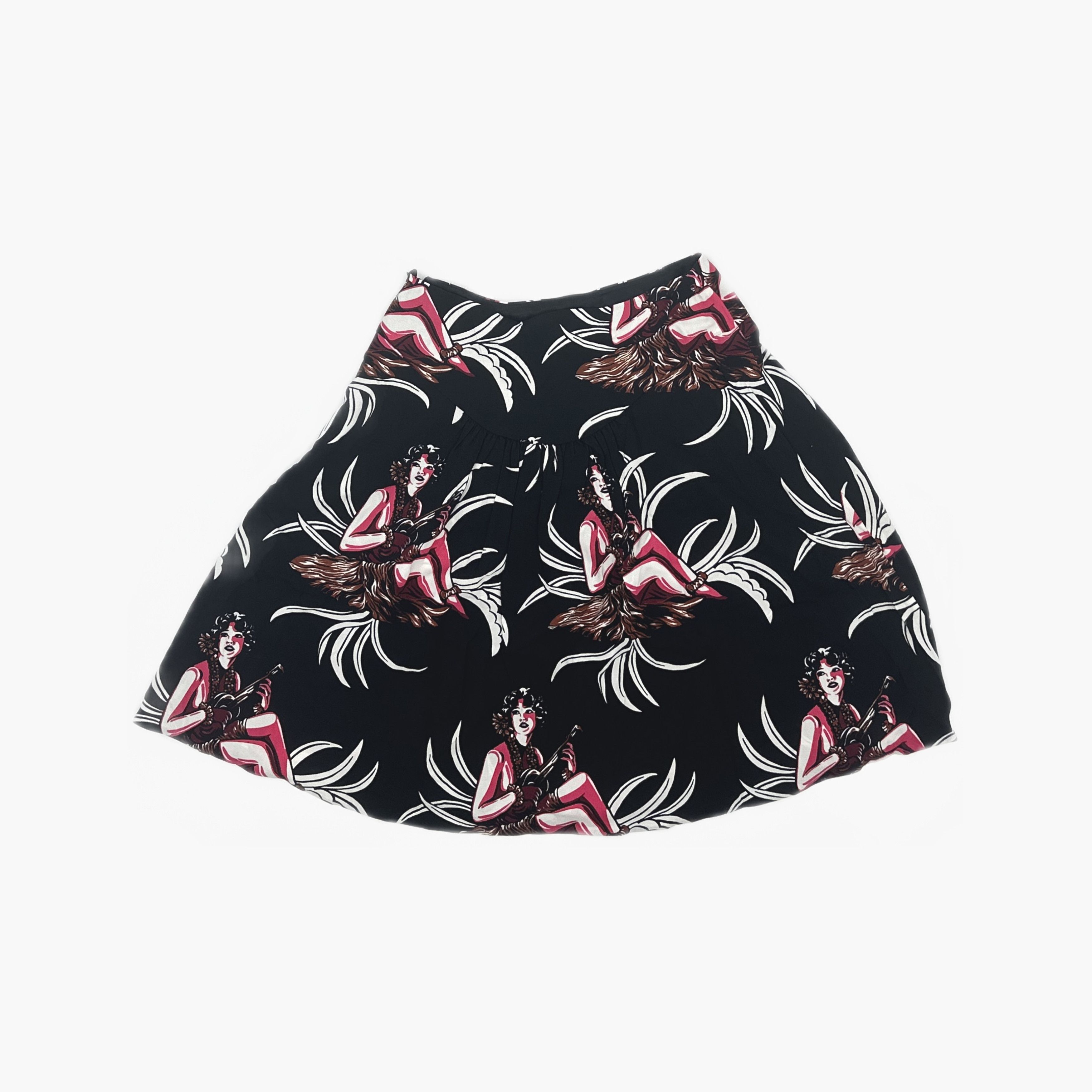 Prada Prada Hawaiian Print Mini Skirt Size 38 Size 26" / US 2 / IT 38 - 2 Thumbnail