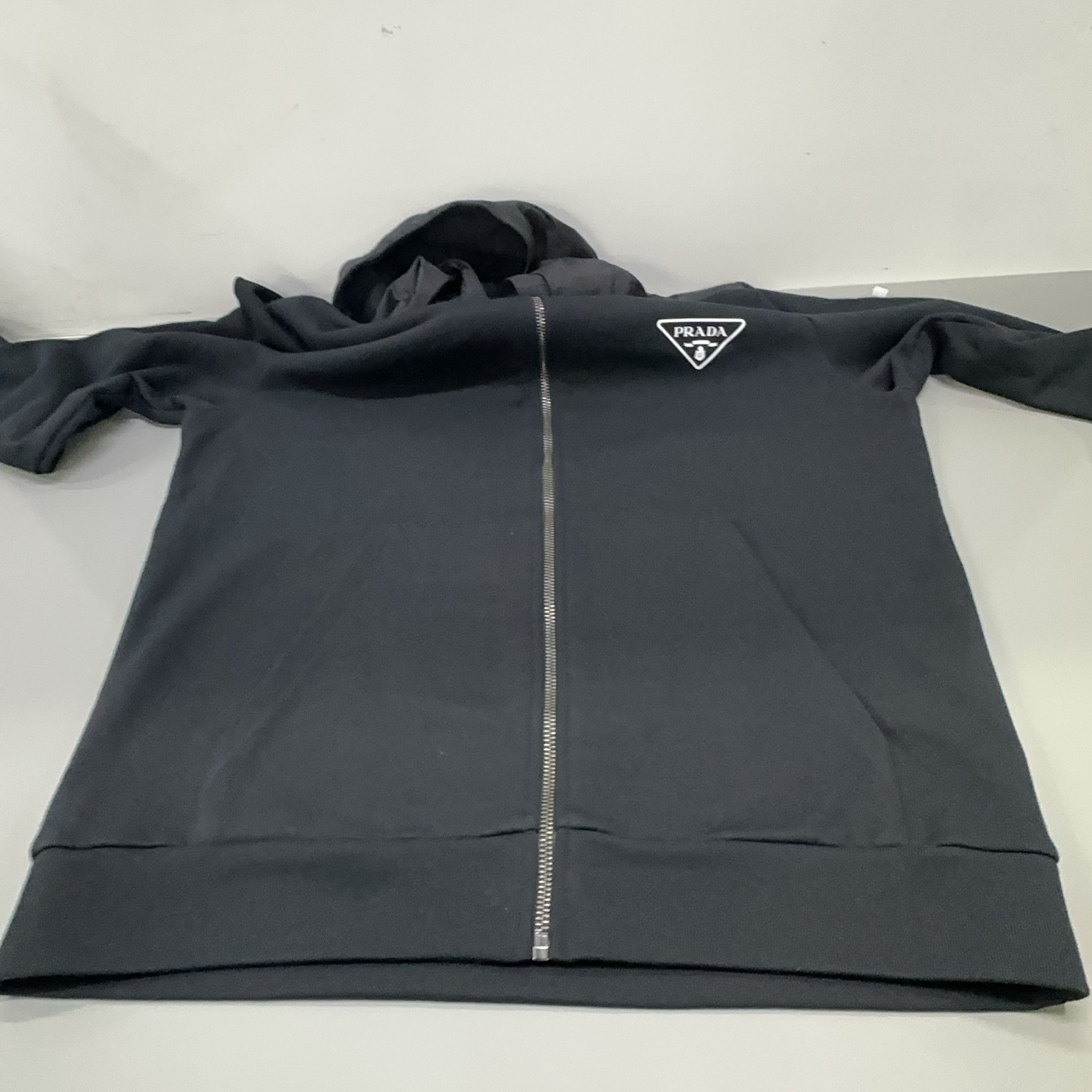 Prada Prada Logo Zip-Up Hoodie Black Size L Size US L / EU 52-54 / 3 - 8 Thumbnail