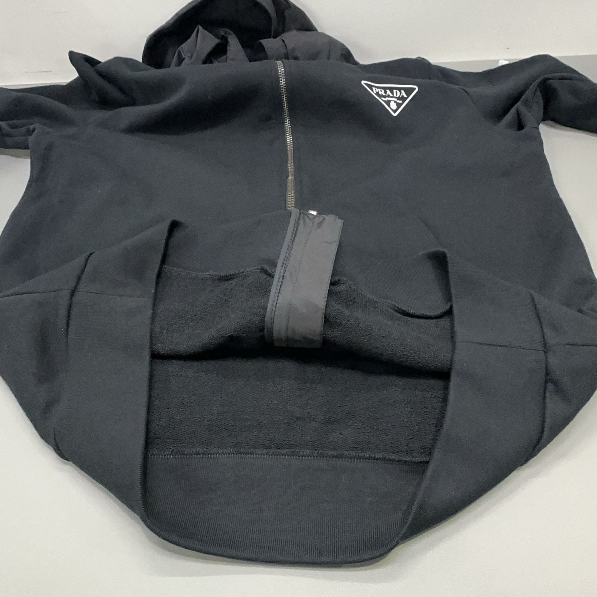 Prada Prada Logo Zip-Up Hoodie Black Size L Size US L / EU 52-54 / 3 - 9 Thumbnail