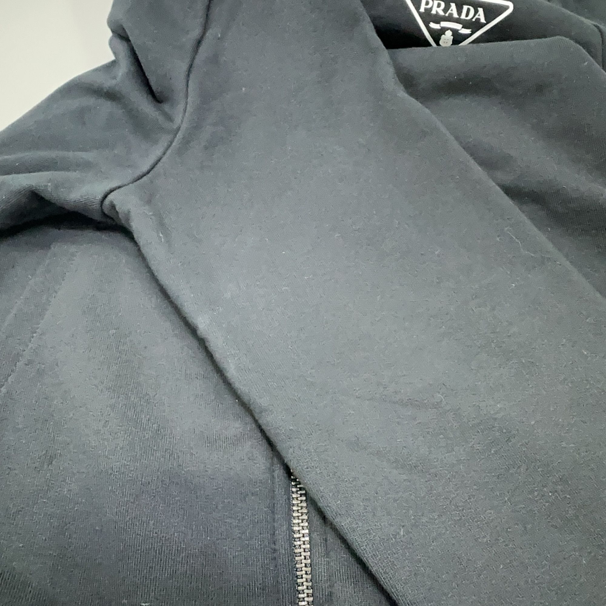 Prada Prada Logo Zip-Up Hoodie Black Size L Size US L / EU 52-54 / 3 - 10 Thumbnail