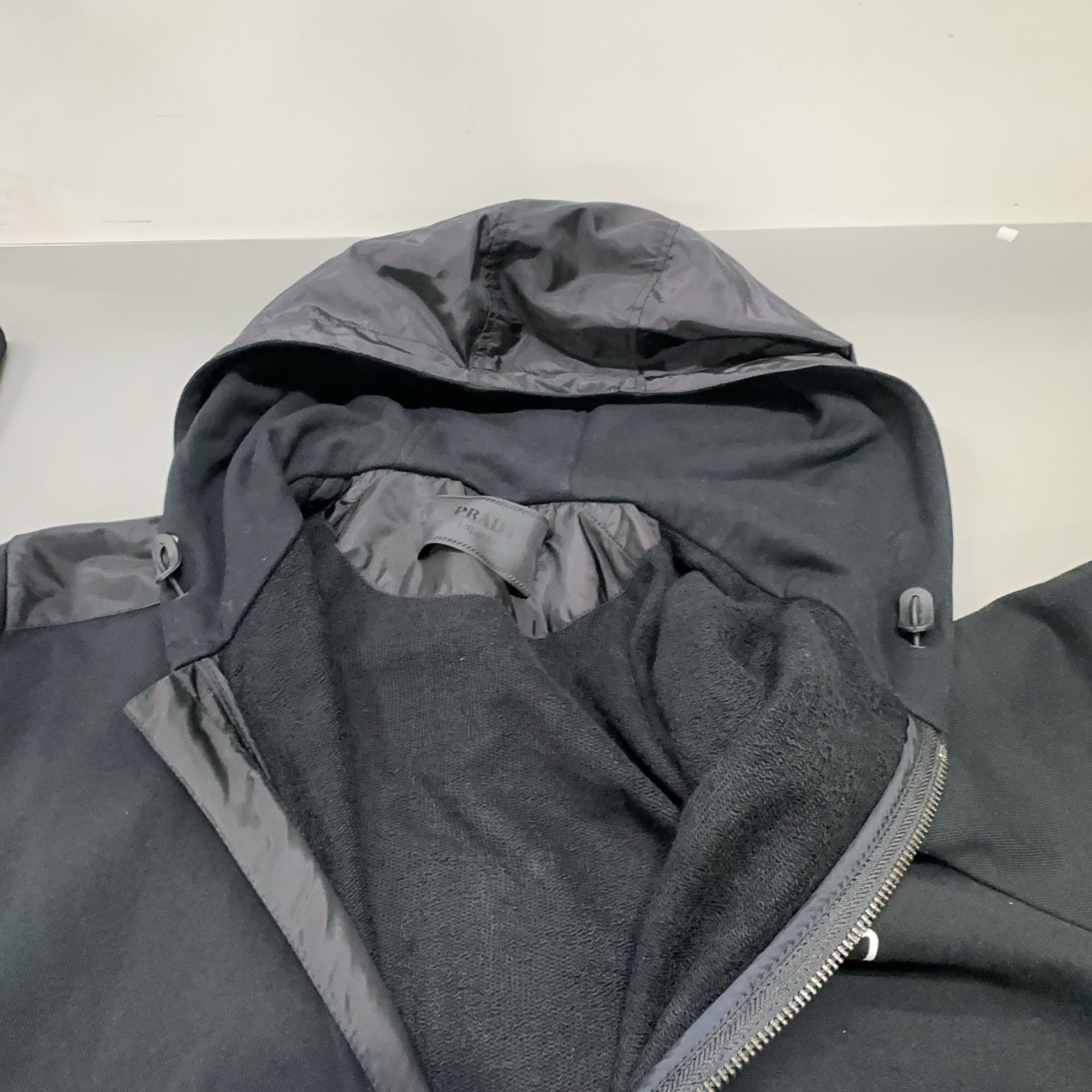 Prada Prada Logo Zip-Up Hoodie Black Size L Size US L / EU 52-54 / 3 - 6 Thumbnail