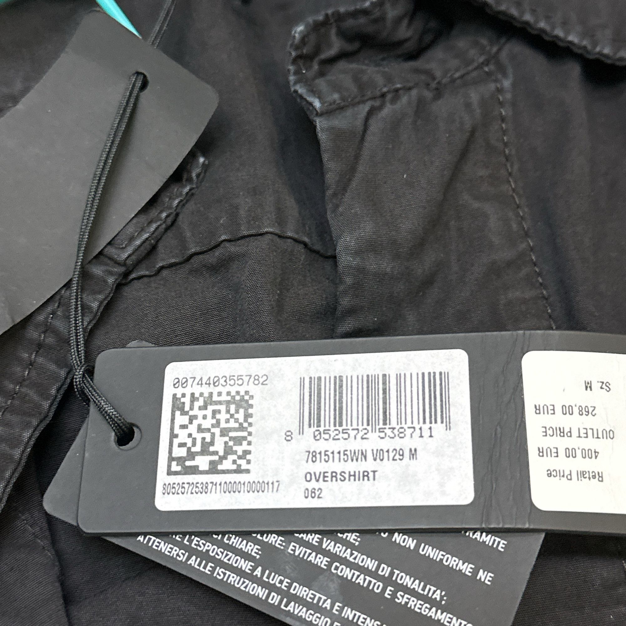 Stone Island Stone Island Washed Black Overshirt Size M Size US M / EU 48-50 / 2 - 3 Thumbnail