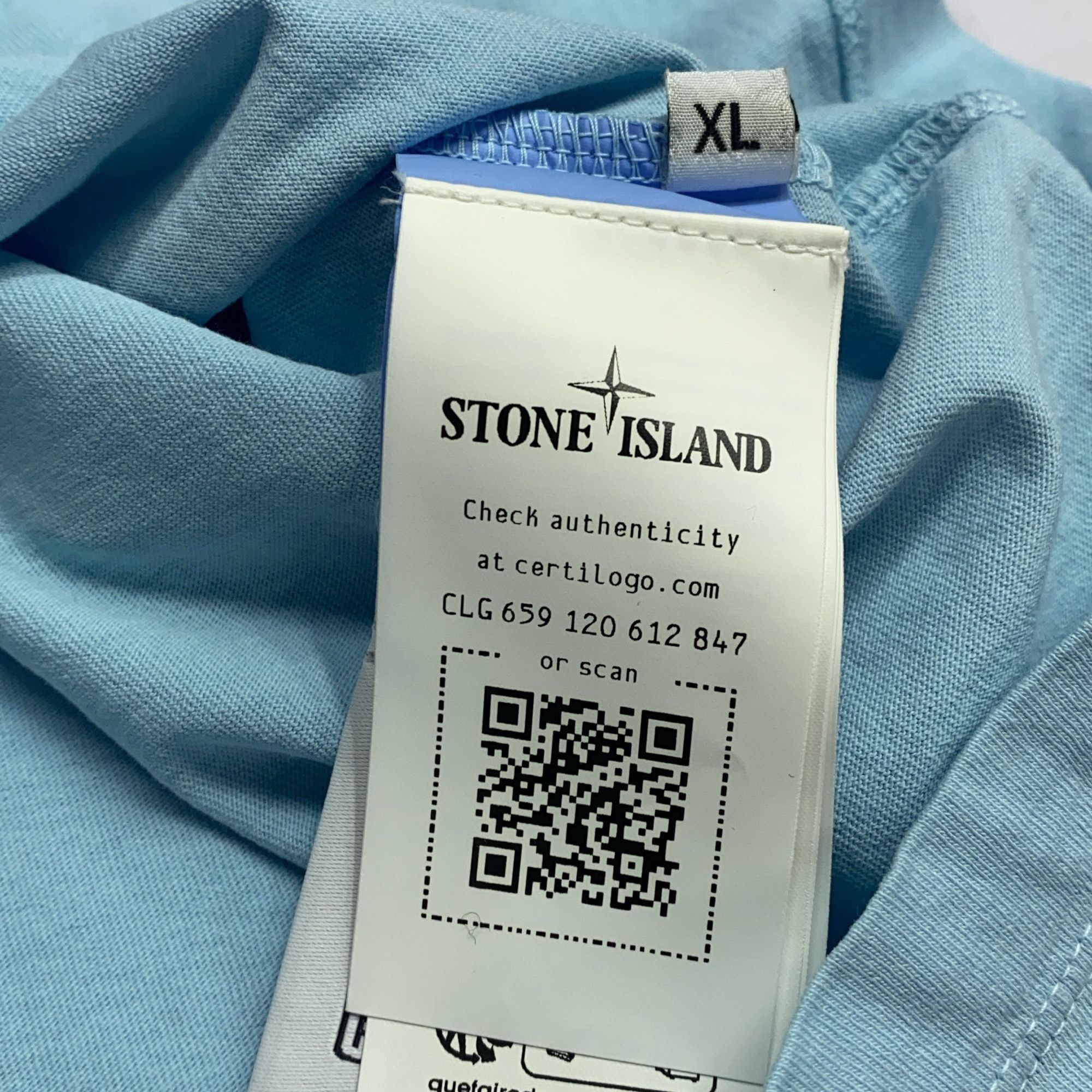 Stone Island Stone Island Logo Print T-Shirt Blue XL Size US XL / EU 56 / 4 - 5 Thumbnail