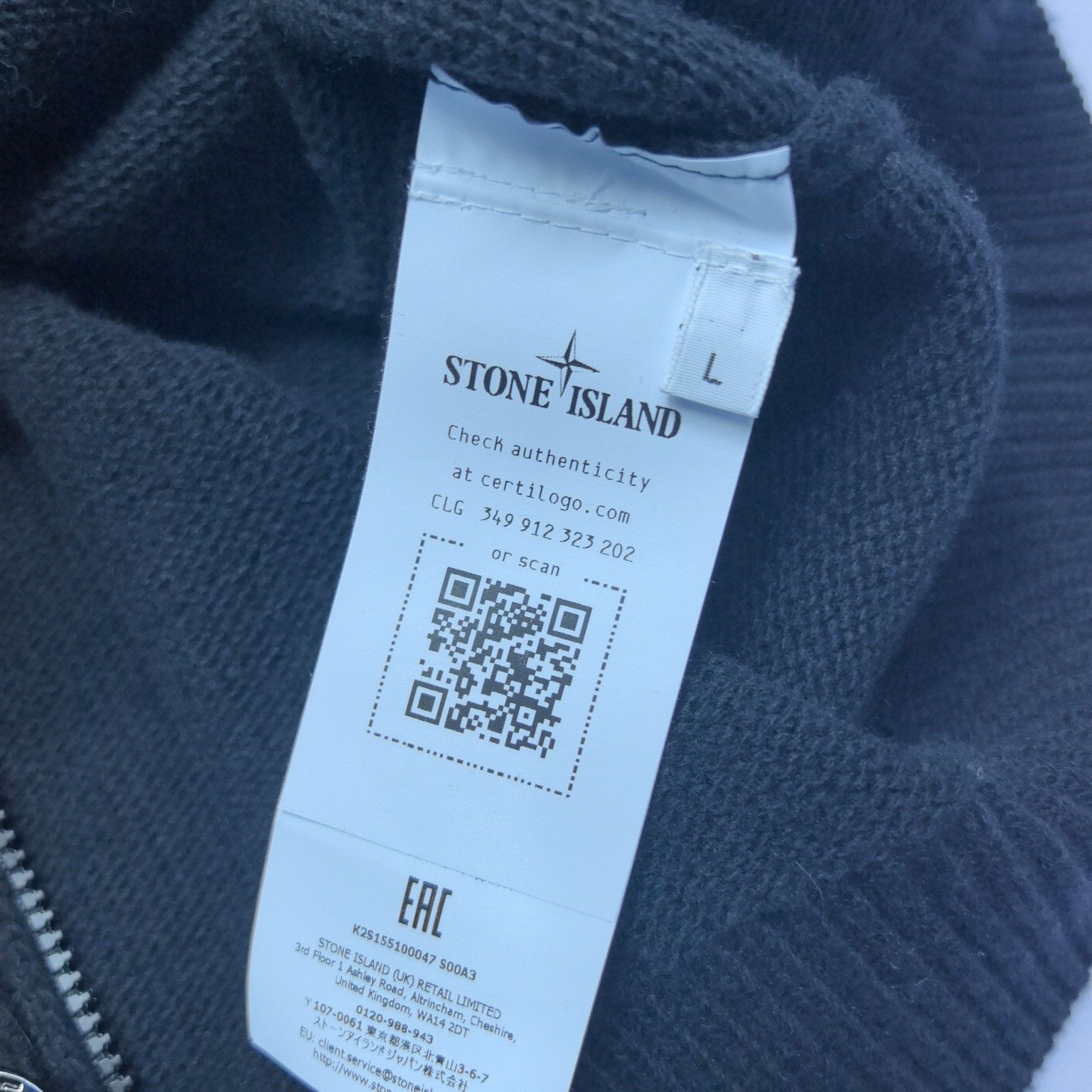 Stone Island Stone Island Compass Badge Knit Sweater Black Size L Size US L / EU 52-54 / 3 - 4 Thumbnail