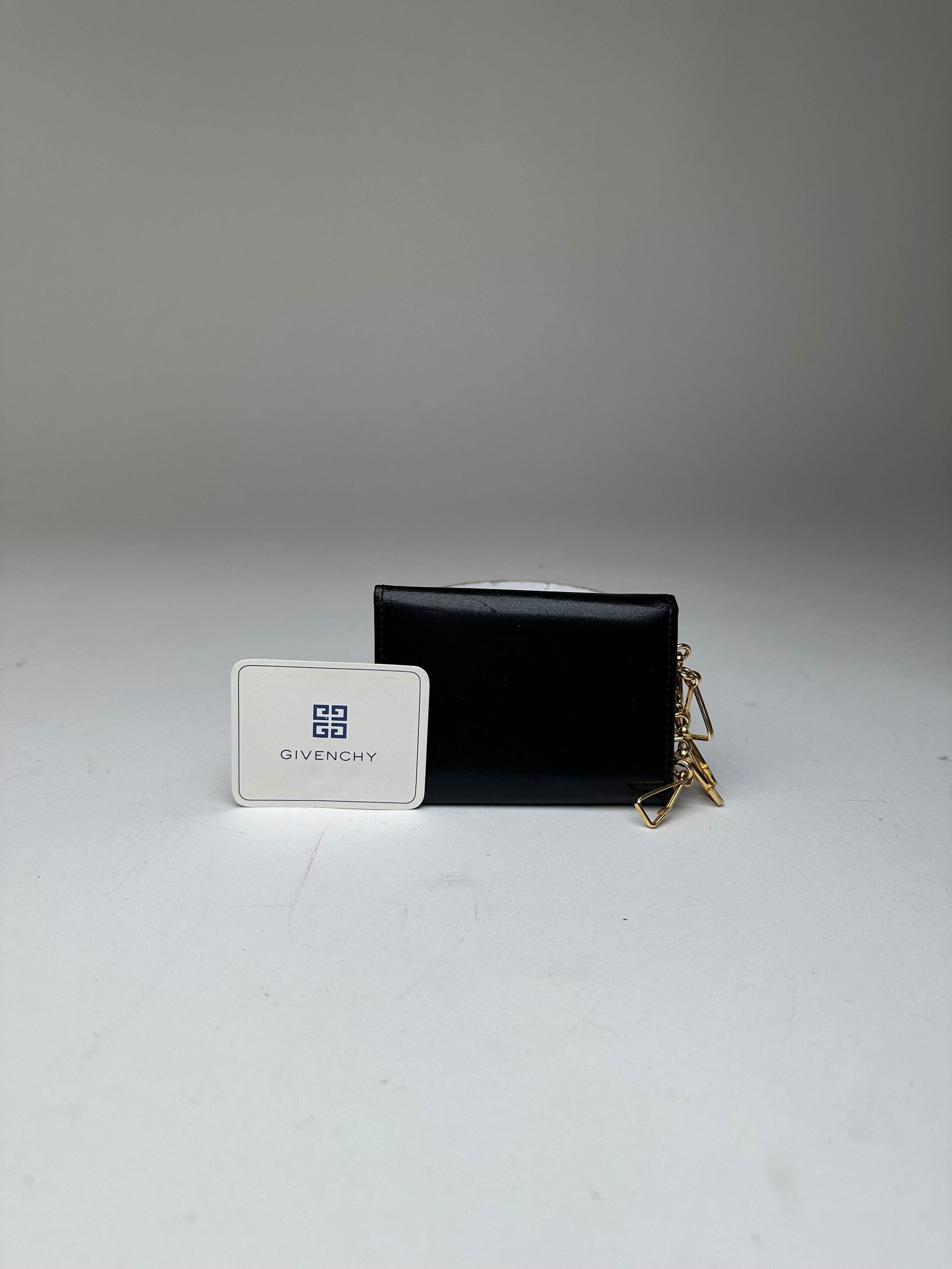 Givenchy Vintage 4G Logo Leather Key Holder Black Size ONE SIZE - 12 Thumbnail
