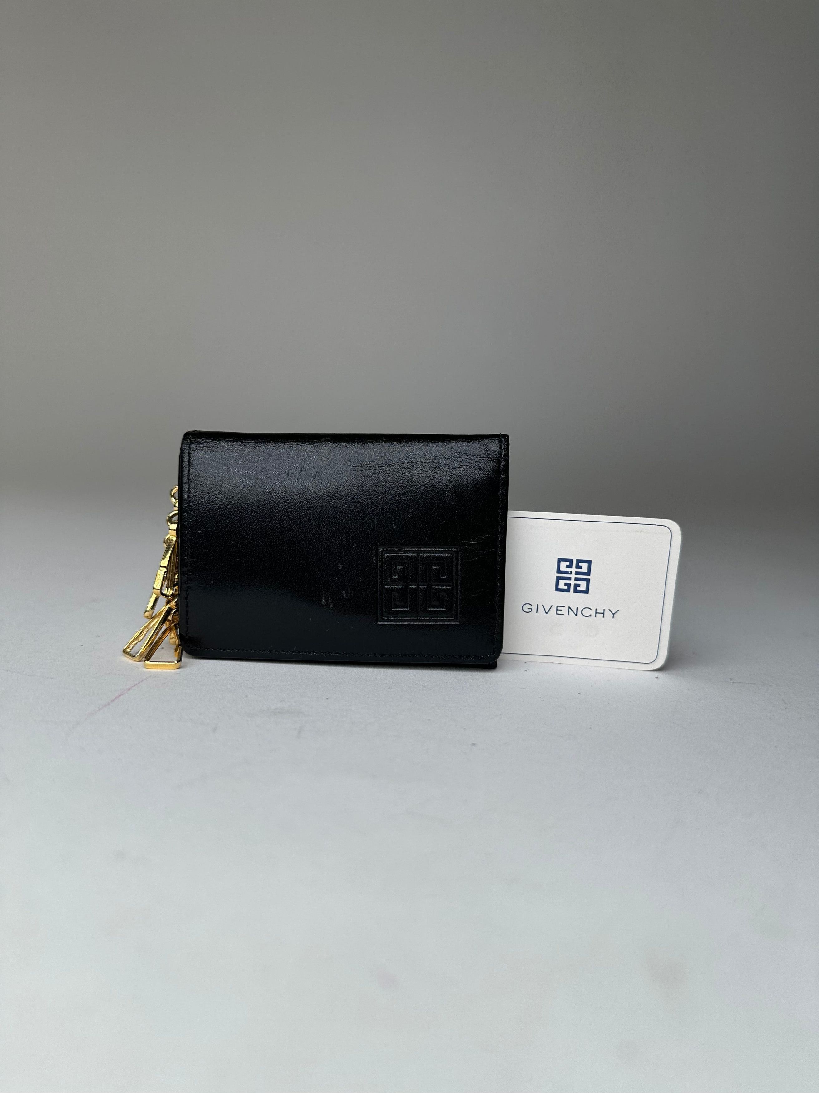Givenchy Vintage 4G Logo Leather Key Holder Black Size ONE SIZE - 7 Thumbnail