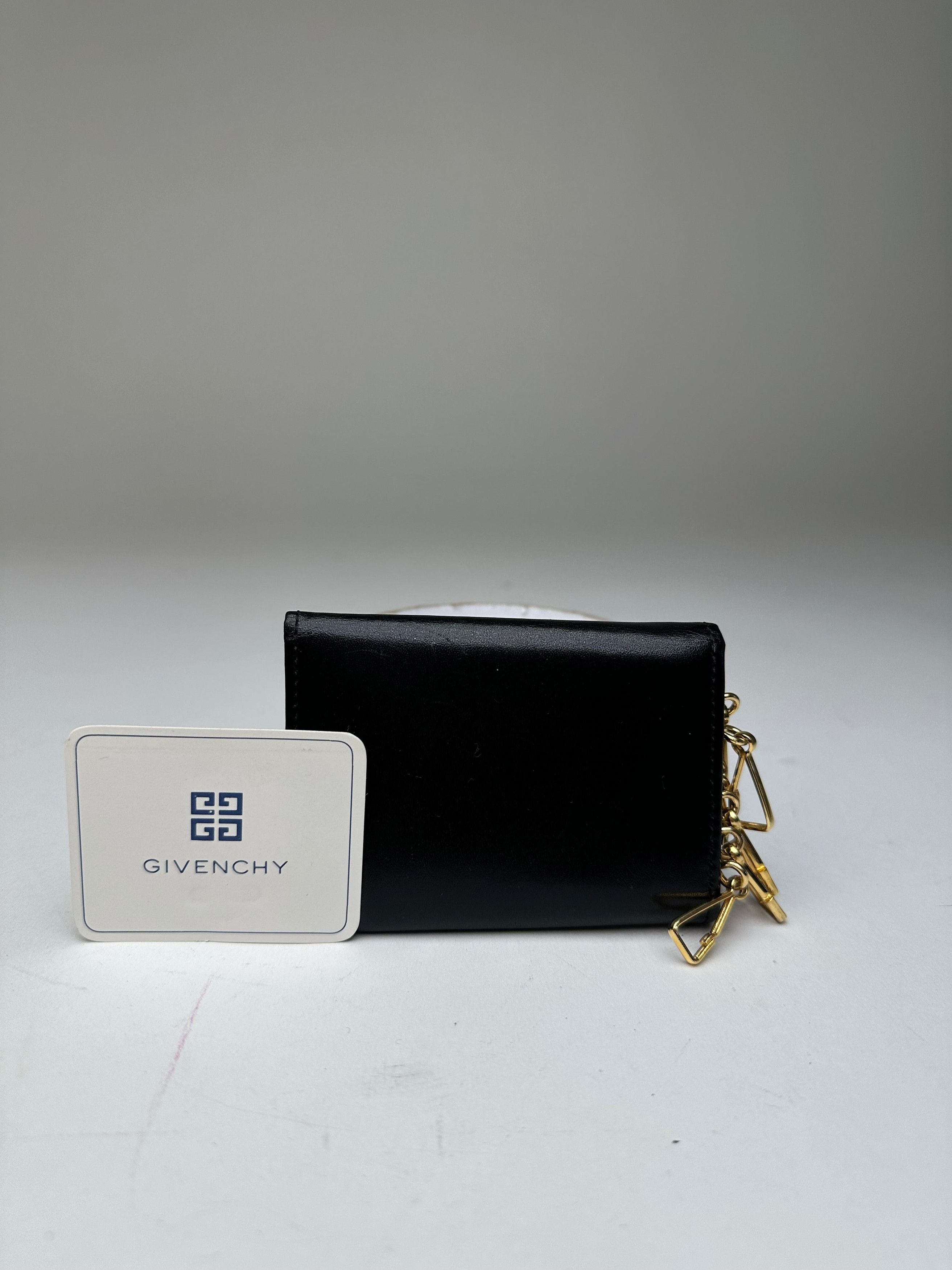 Givenchy Vintage 4G Logo Leather Key Holder Black Size ONE SIZE - 2 Thumbnail