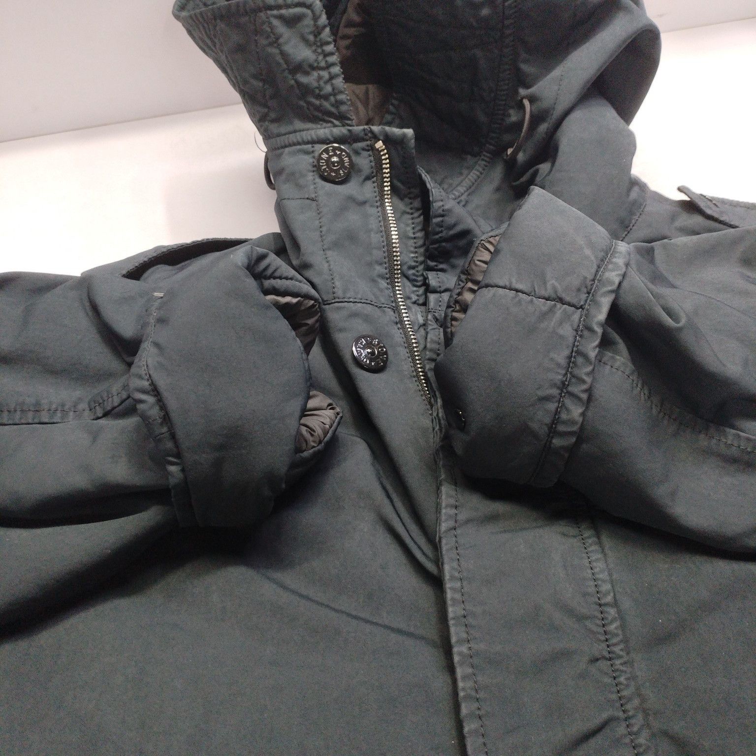 Stone Island Stone Island Logo Patch Hooded Jacket Navy Size L Size US L / EU 52-54 / 3 - 12 Thumbnail
