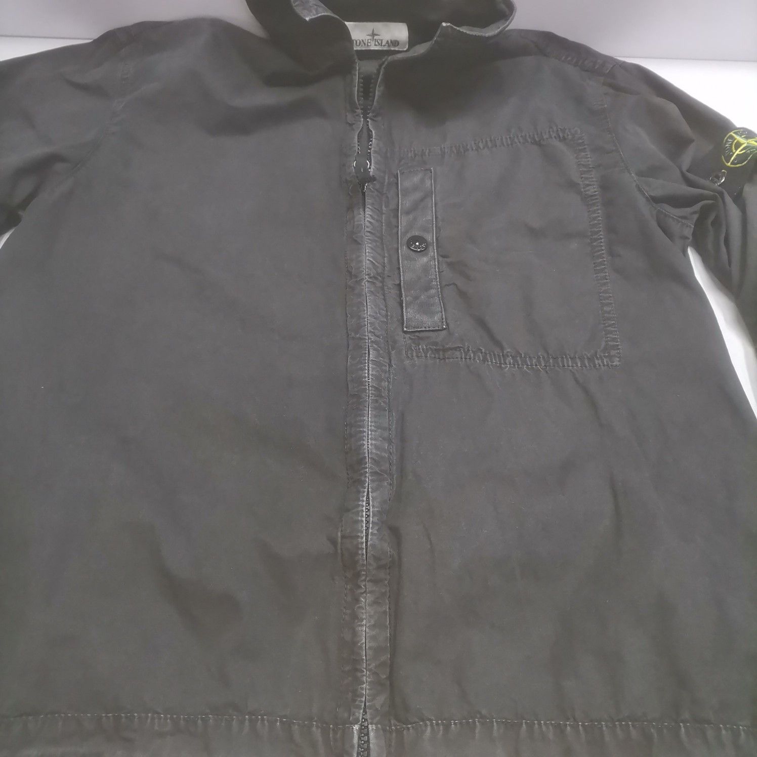Stone Island Stone Island Washed Zip-Up Jacket Size M Size US M / EU 48-50 / 2 - 12 Thumbnail
