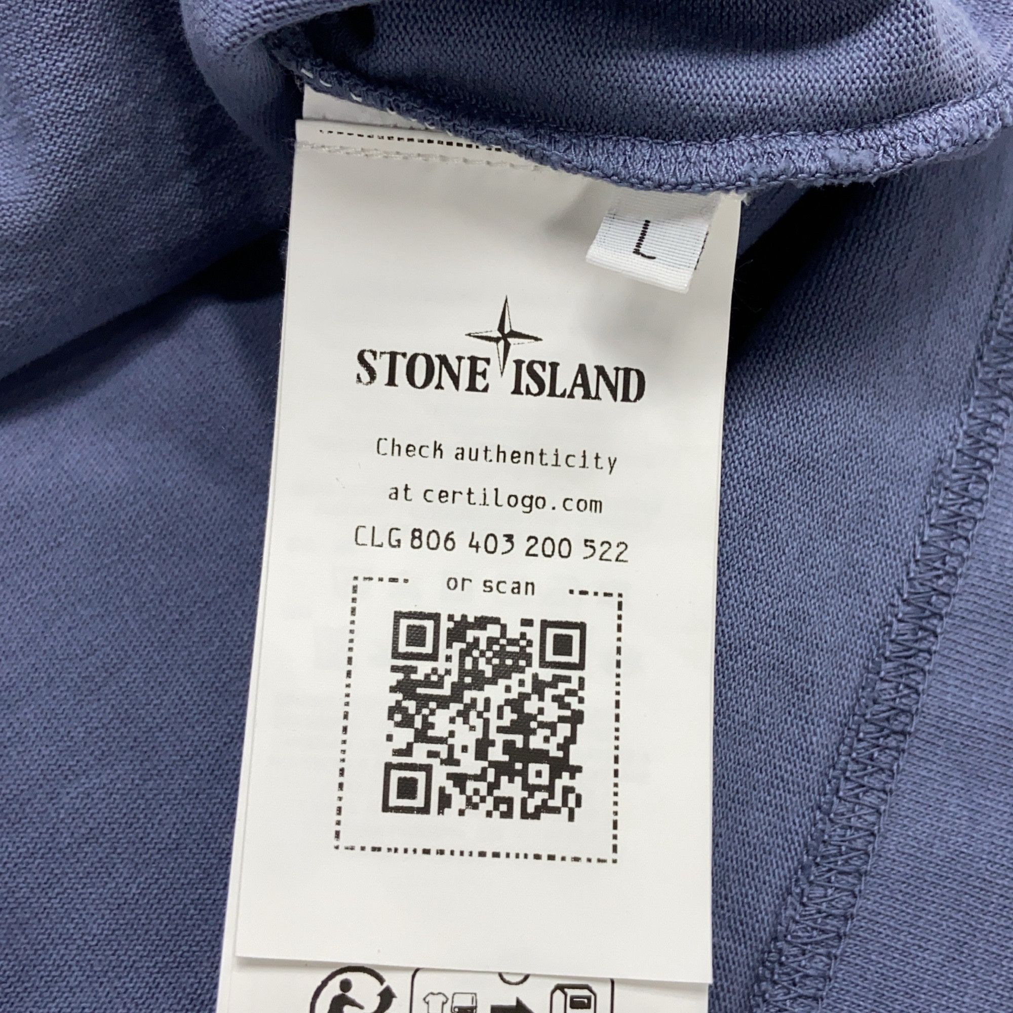 Stone Island Stone Island Embroidered Logo T-Shirt Size L Size US L / EU 52-54 / 3 - 6 Thumbnail