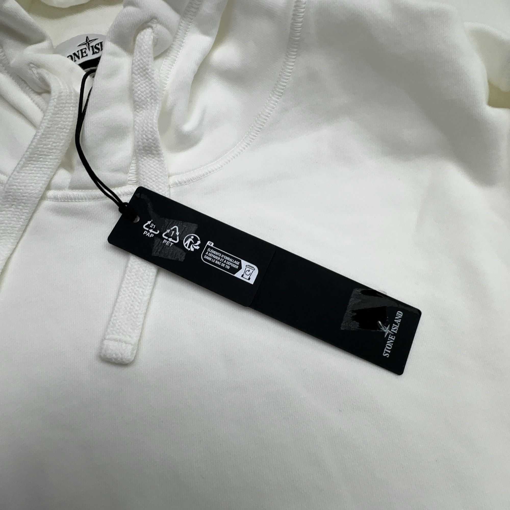 Stone Island STONE ISLAND Logo Hoodie White XXL Size US XXL / EU 58 / 5 - 11 Thumbnail