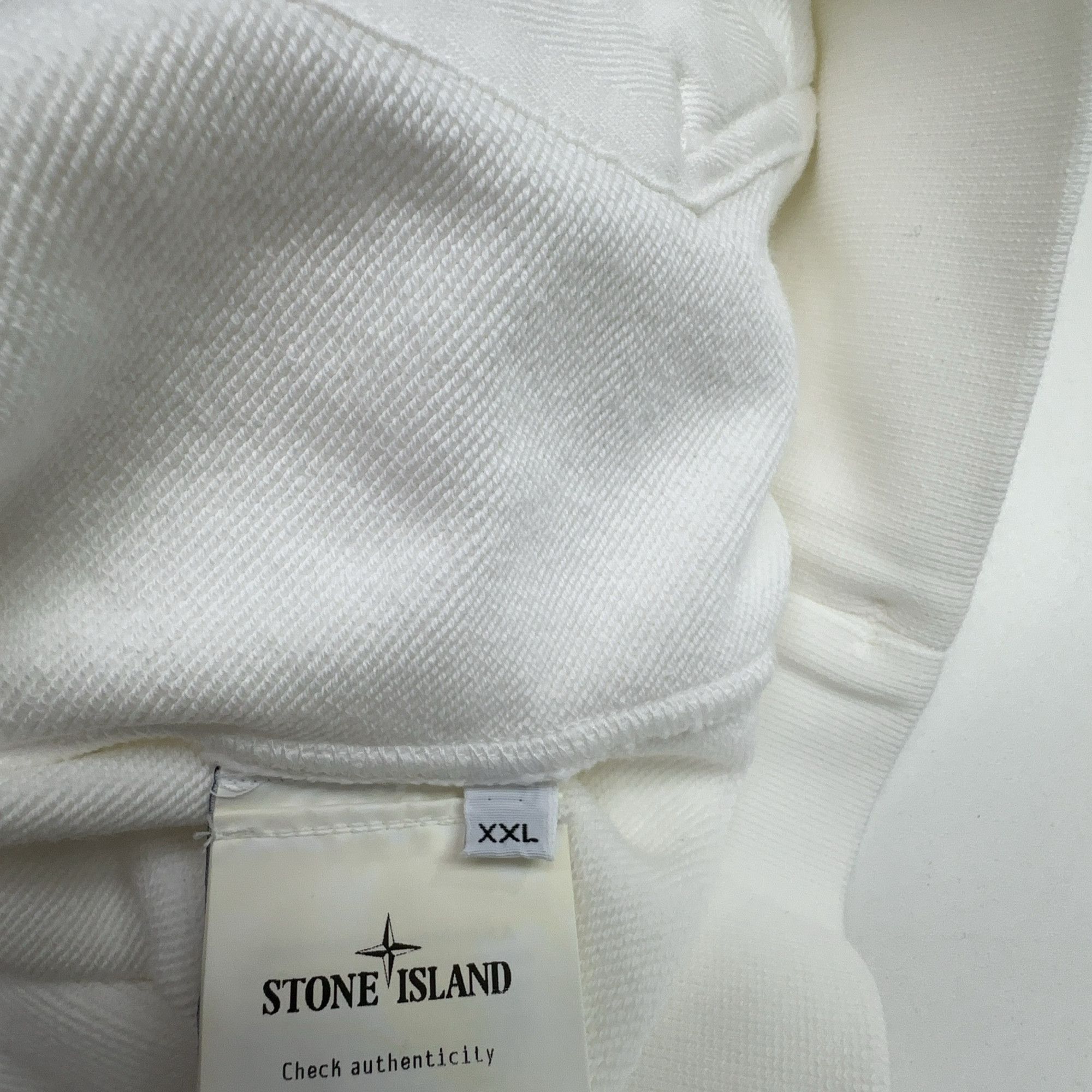 Stone Island STONE ISLAND Logo Hoodie White XXL Size US XXL / EU 58 / 5 - 4 Thumbnail