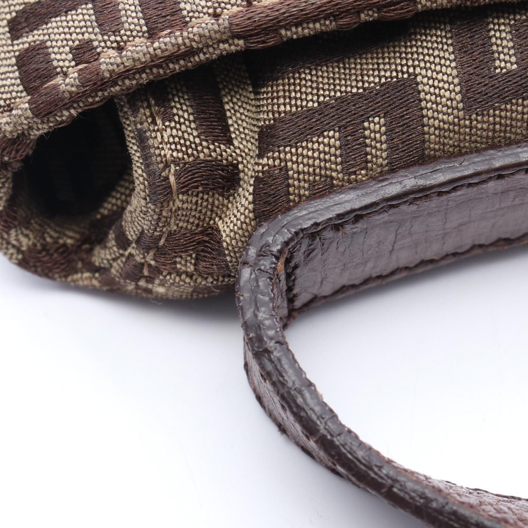 Fendi Fendi Fendi Zucchino Canvas Leather Shoulder Bag Textile Shoulder Bag 8BT127 DUTY FREE for USA Size ONE SIZE - 8 Thumbnail