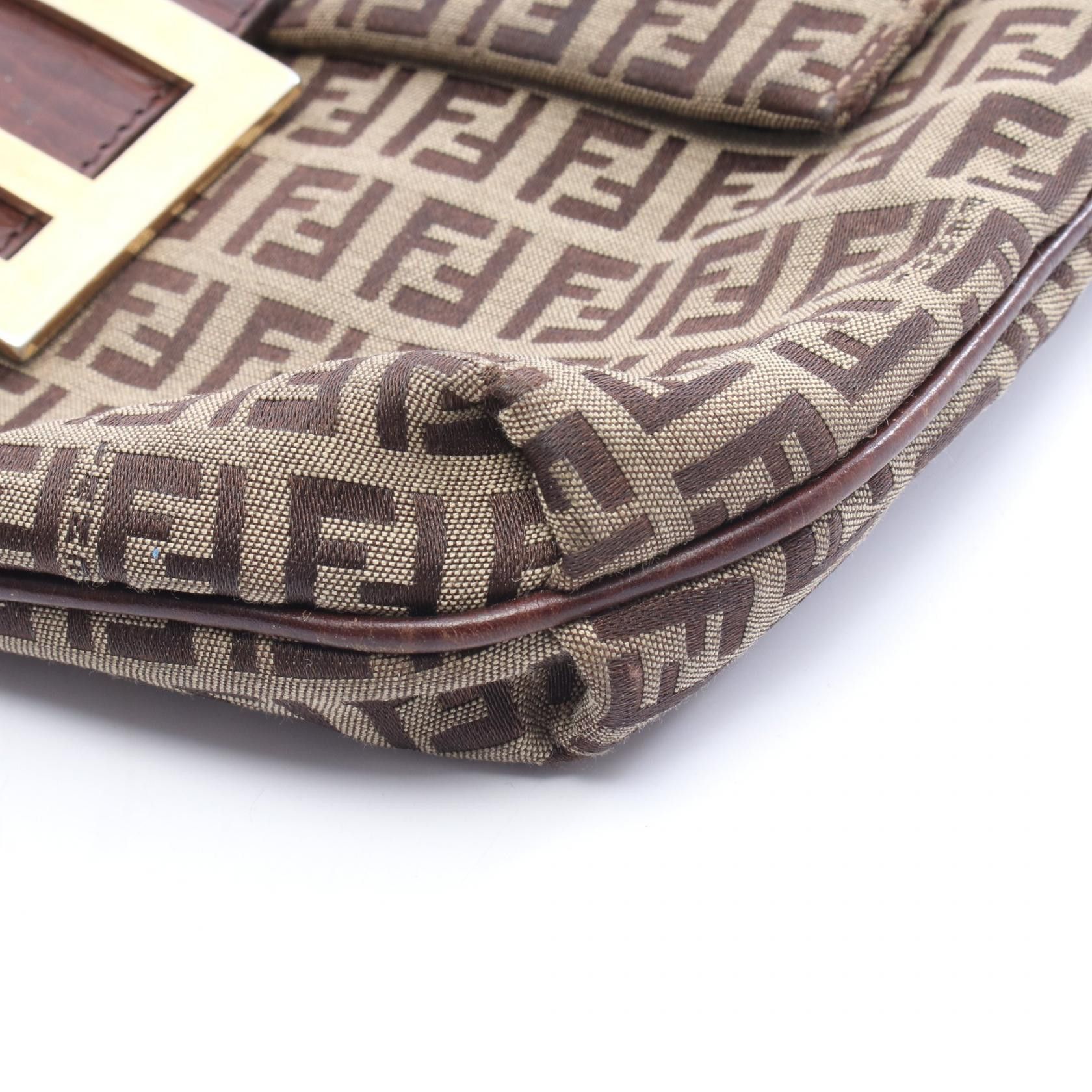 Fendi Fendi Fendi Zucchino Canvas Leather Shoulder Bag Textile Shoulder Bag 8BT127 DUTY FREE for USA Size ONE SIZE - 9 Thumbnail