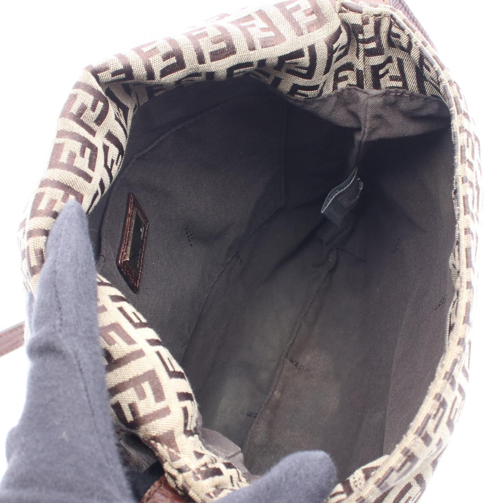 Fendi Fendi Fendi Zucchino Canvas Leather Shoulder Bag Textile Shoulder Bag 8BT127 DUTY FREE for USA Size ONE SIZE - 3 Thumbnail