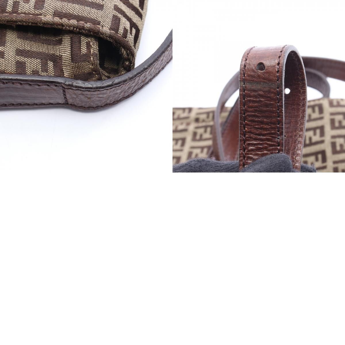 Fendi Fendi Fendi Zucchino Canvas Leather Shoulder Bag Textile Shoulder Bag 8BT127 DUTY FREE for USA Size ONE SIZE - 10 Thumbnail