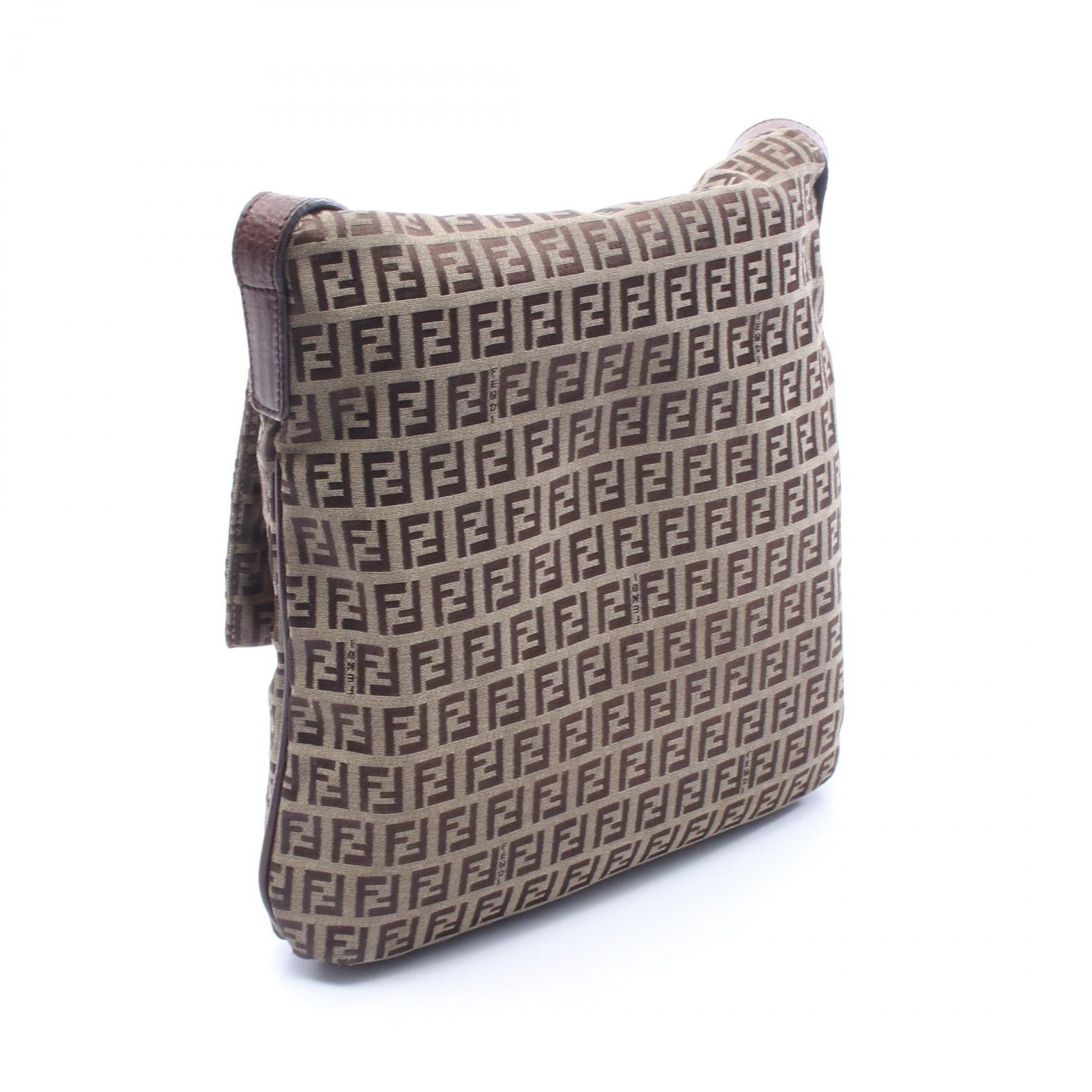 Fendi Fendi Fendi Zucchino Canvas Leather Shoulder Bag Textile Shoulder Bag 8BT127 DUTY FREE for USA Size ONE SIZE - 2 Thumbnail