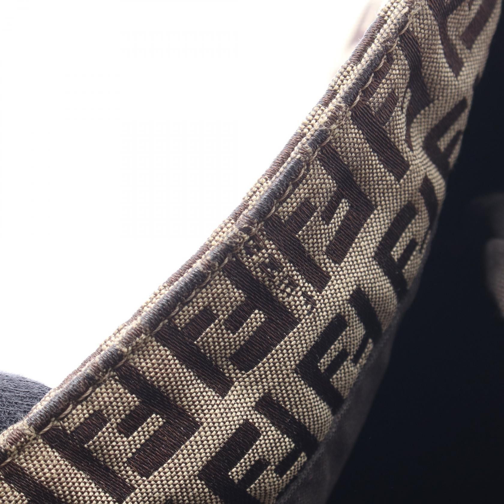 Fendi Fendi Fendi Zucchino Canvas Leather Shoulder Bag Textile Shoulder Bag 8BT127 DUTY FREE for USA Size ONE SIZE - 5 Thumbnail