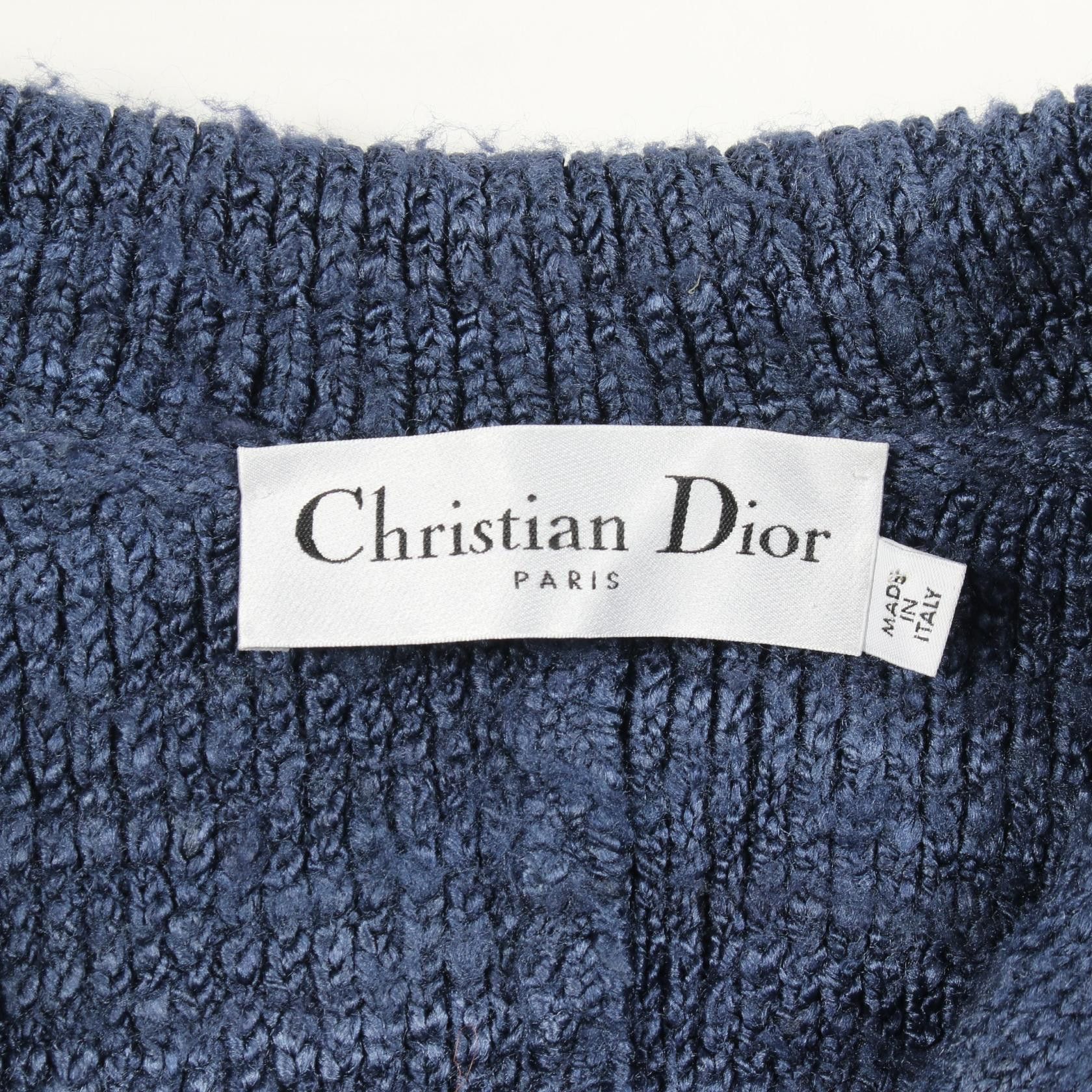 Dior Dior Christian Dior Silk Knit Top Textile Tops 114V03BM601 DUTY FREE for USA Size ONE SIZE - 3 Thumbnail