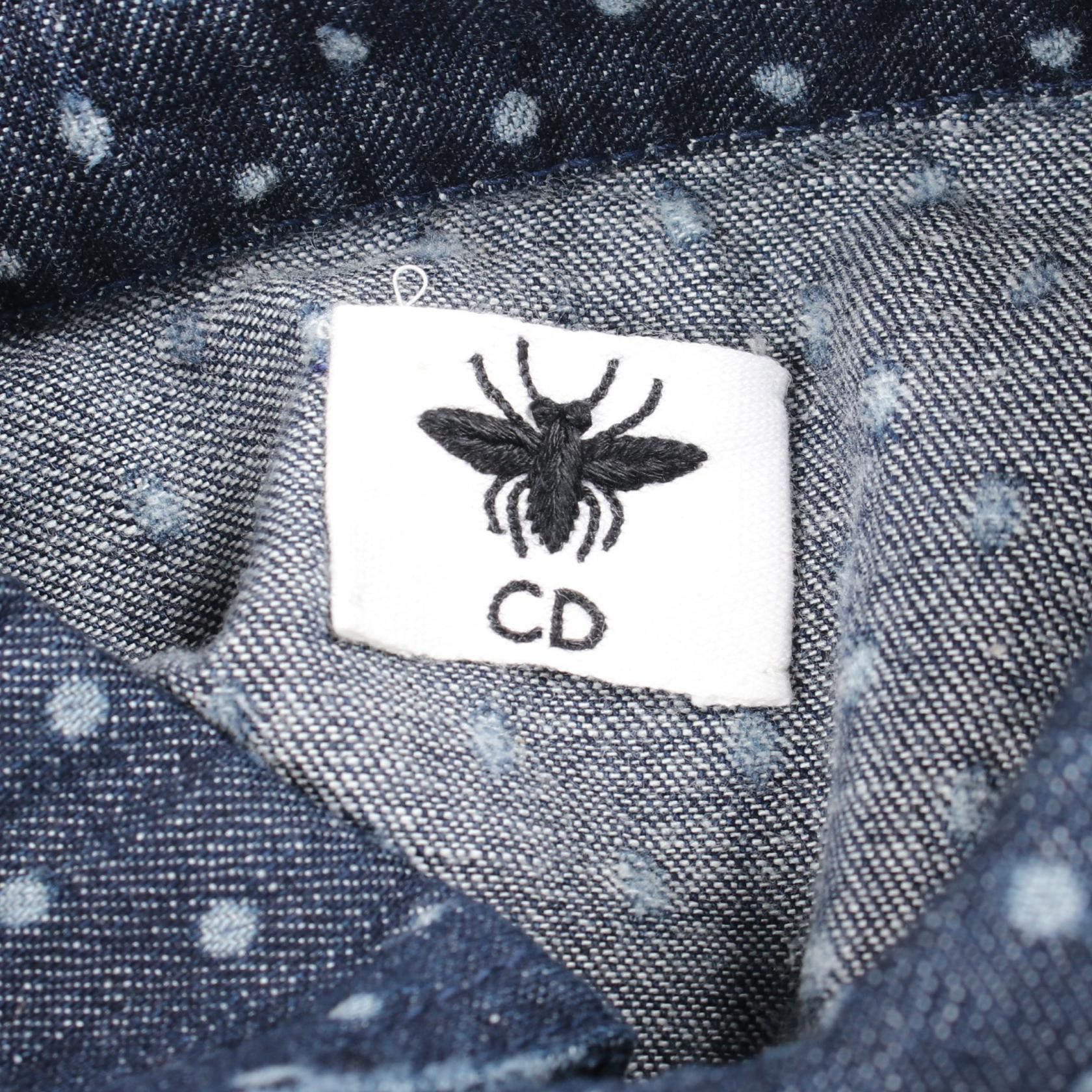 Dior Dior Dior BEE Embroidery Dot Cotton Top Textile Tops DUTY FREE for USA Size ONE SIZE - 3 Thumbnail