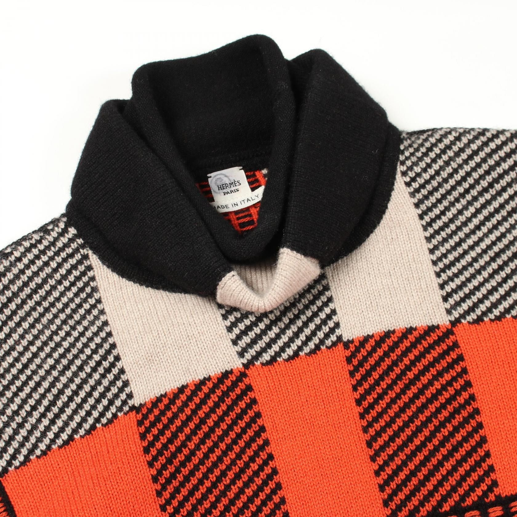 Hermes Hermes Hermes Check Cashmere Knitwear Textile Tops DUTY FREE for USA Size ONE SIZE - 7 Thumbnail