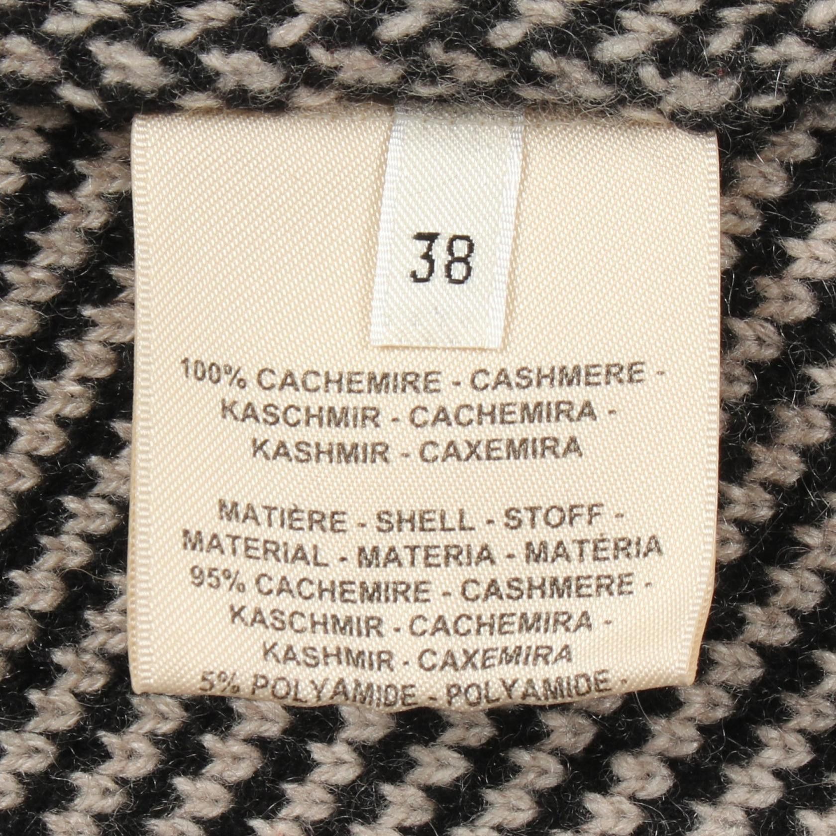 Hermes Hermes Hermes Check Cashmere Knitwear Textile Tops DUTY FREE for USA Size ONE SIZE - 4 Thumbnail
