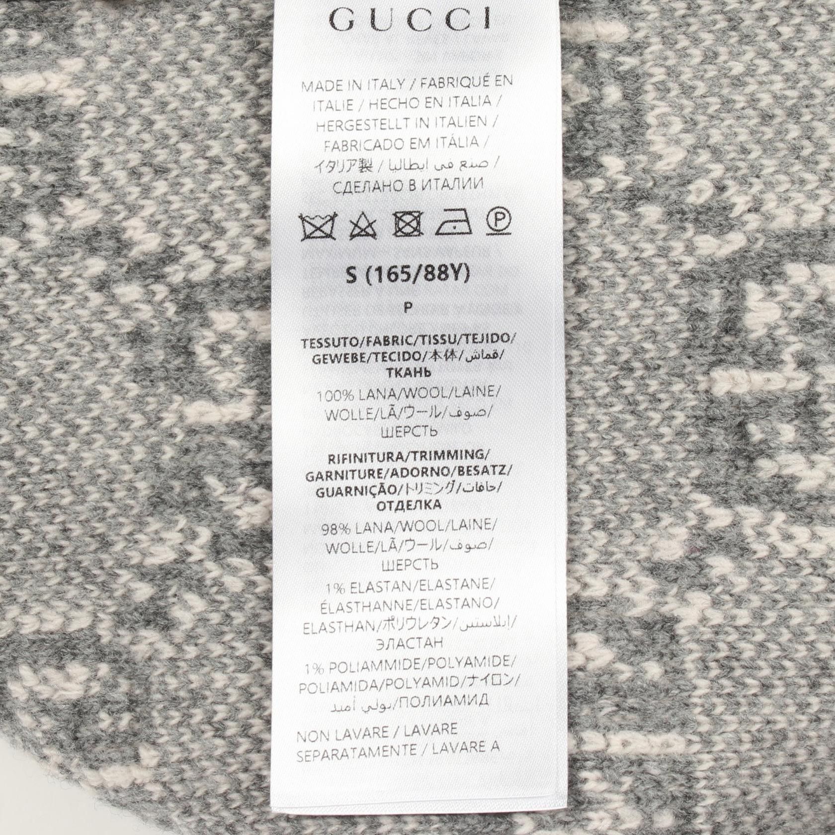 Gucci Gucci Gucci GG Boucle Wool Jacquard Knit Top Textile Tops 770059 DUTY FREE for USA Size ONE SIZE - 4 Thumbnail