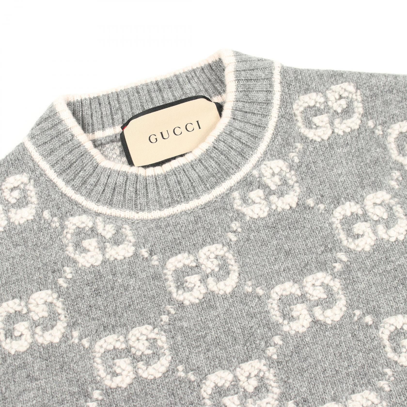 Gucci Gucci Gucci GG Boucle Wool Jacquard Knit Top Textile Tops 770059 DUTY FREE for USA Size ONE SIZE - 5 Thumbnail