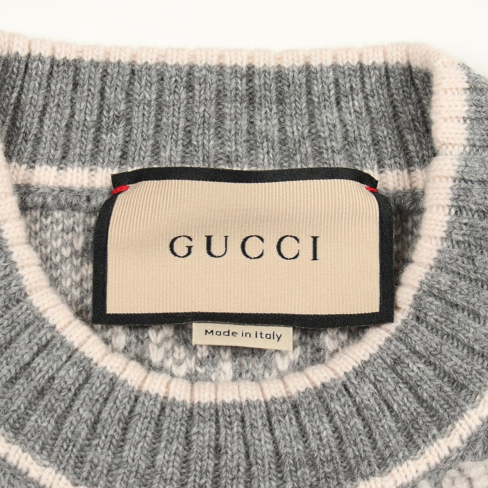 Gucci Gucci Gucci GG Boucle Wool Jacquard Knit Top Textile Tops 770059 DUTY FREE for USA Size ONE SIZE - 3 Thumbnail