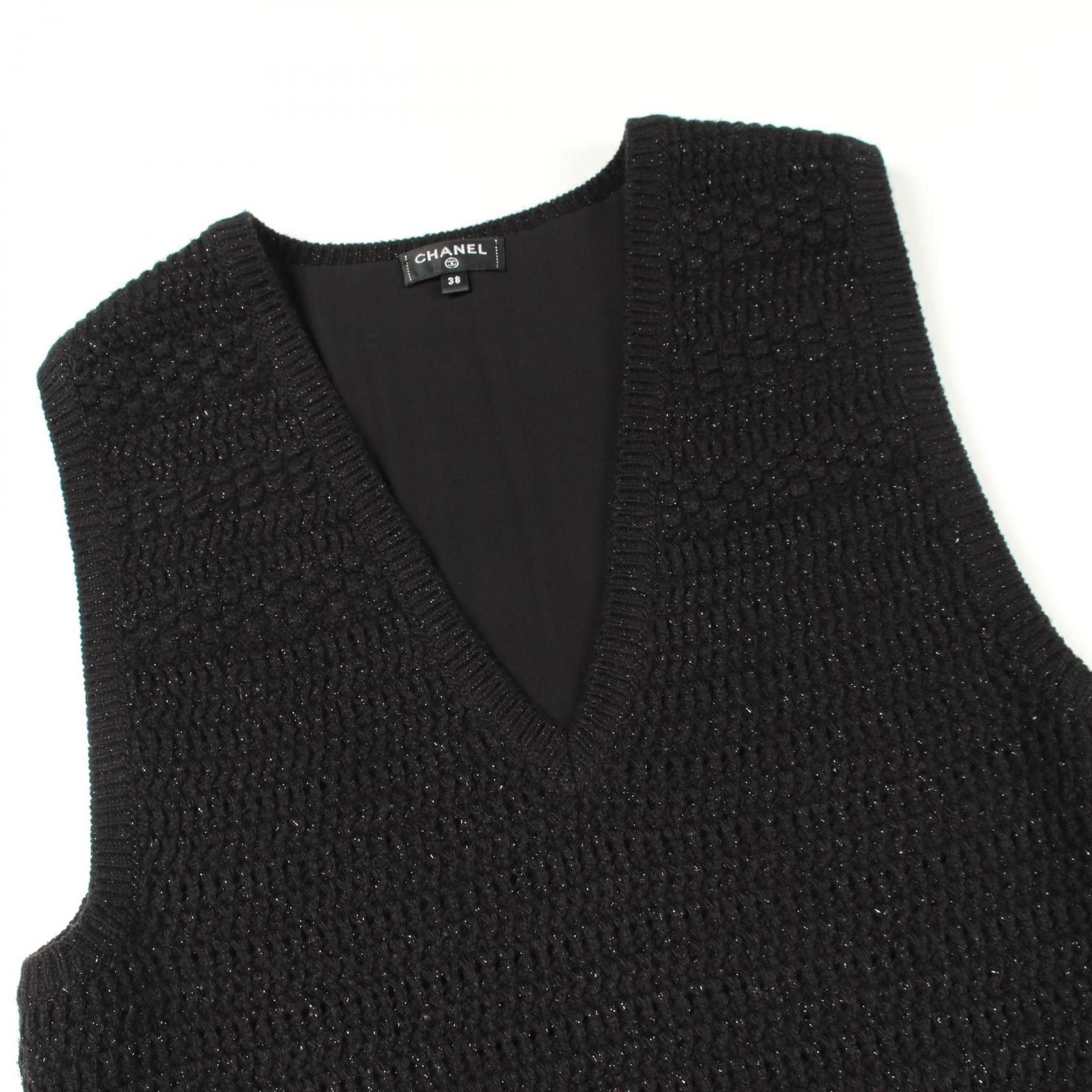 Chanel Chanel CHANEL Coco Mark Wool Dress Textile Dresses P71387K10212 DUTY FREE for USA Size ONE SIZE - 6 Thumbnail