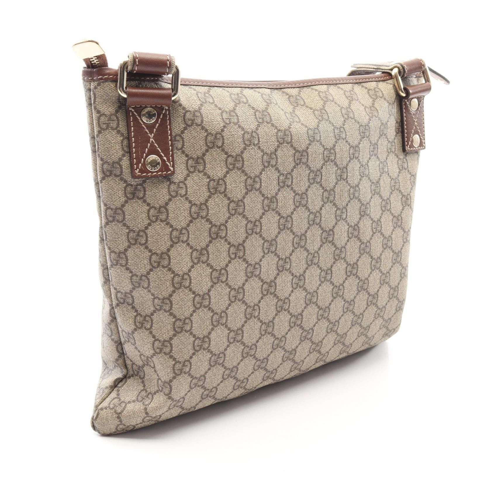 Gucci Gucci Gucci GG Supreme PVC Coated Canvas Leather Shoulder Bag Plastic / Synthetic Shoulder Bag 246412 DUTY FREE for USA Size ONE SIZE - 2 Thumbnail