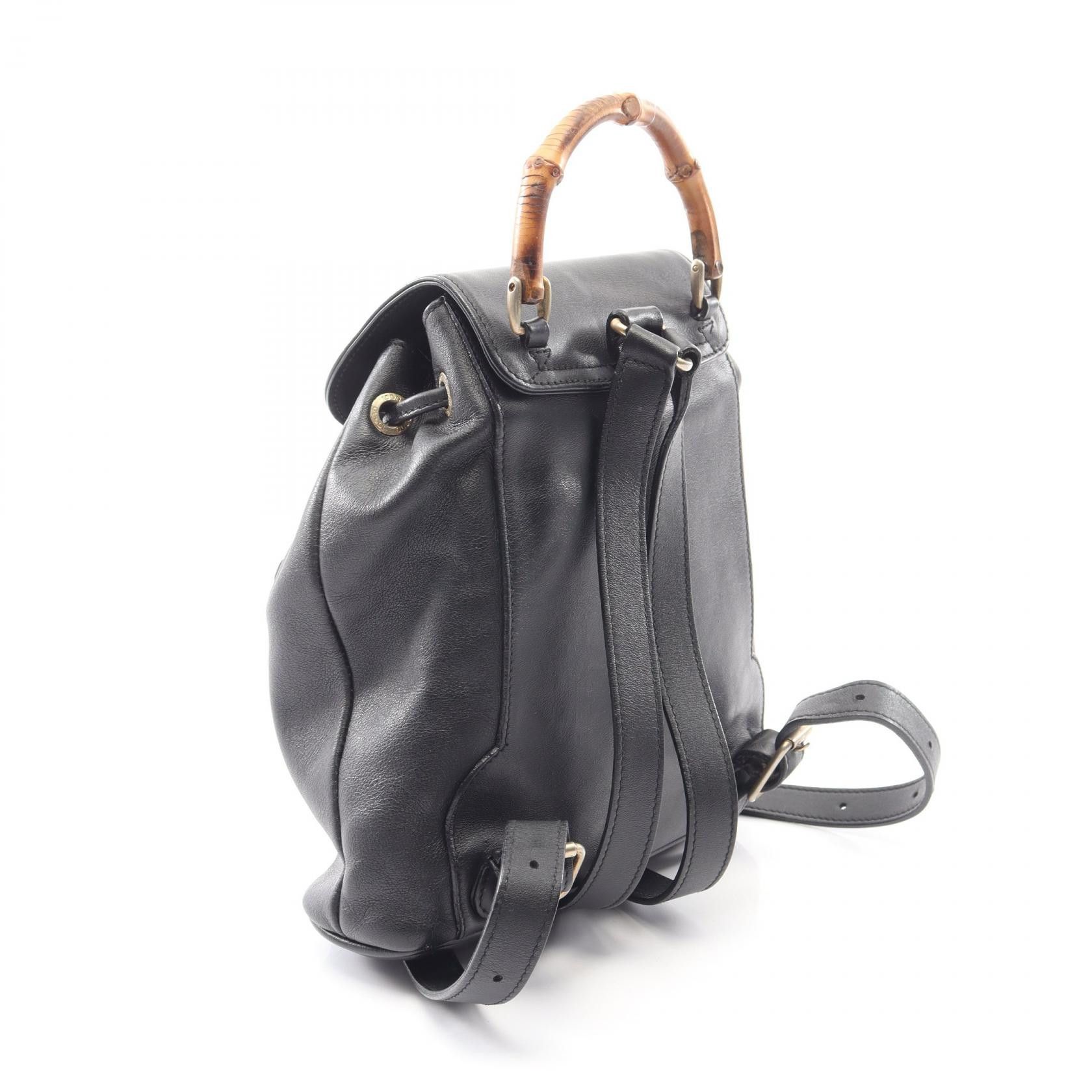 Gucci Gucci Gucci Bamboo Leather Backpack Leather Backpack DUTY FREE for USA Size ONE SIZE - 2 Thumbnail