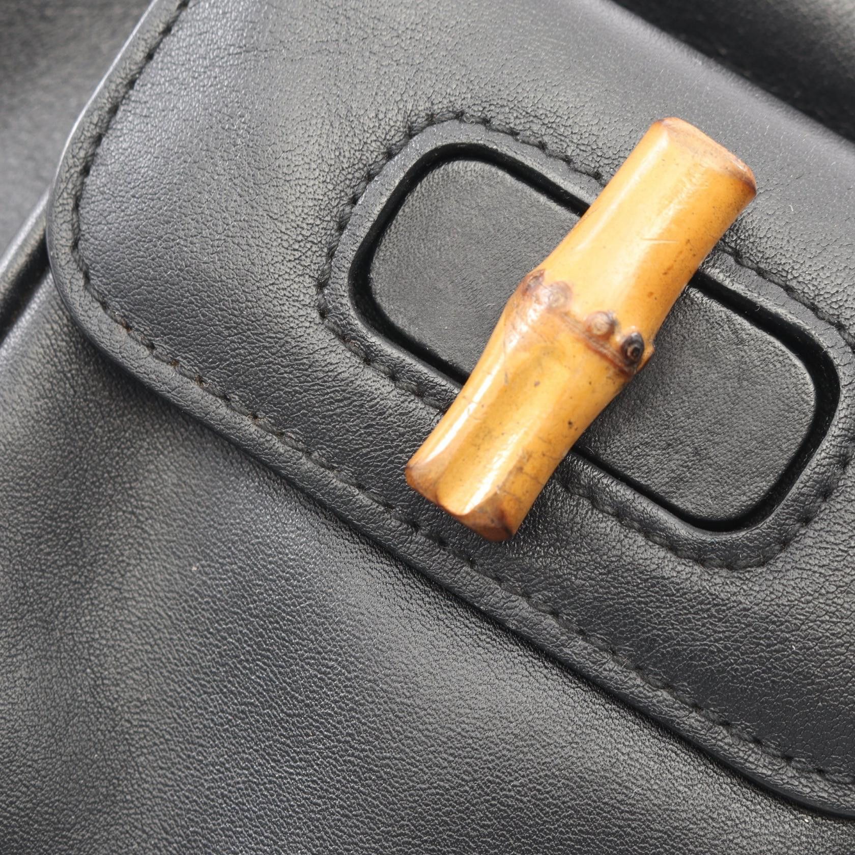 Gucci Gucci Gucci Bamboo Leather Backpack Leather Backpack DUTY FREE for USA Size ONE SIZE - 5 Thumbnail