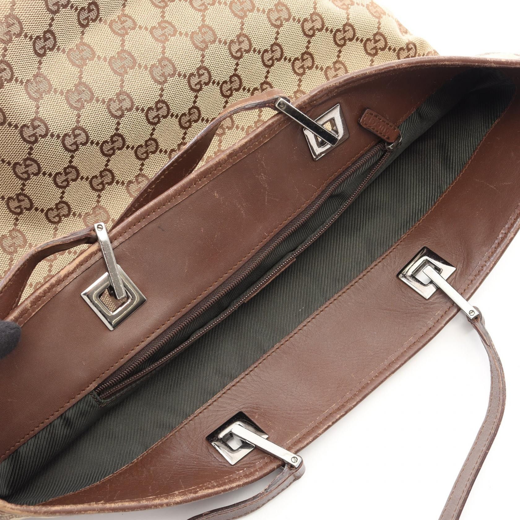 Gucci Gucci Gucci GG Canvas Tote Bag Textile Tote Bag 31243 DUTY FREE for USA Size ONE SIZE - 5 Thumbnail