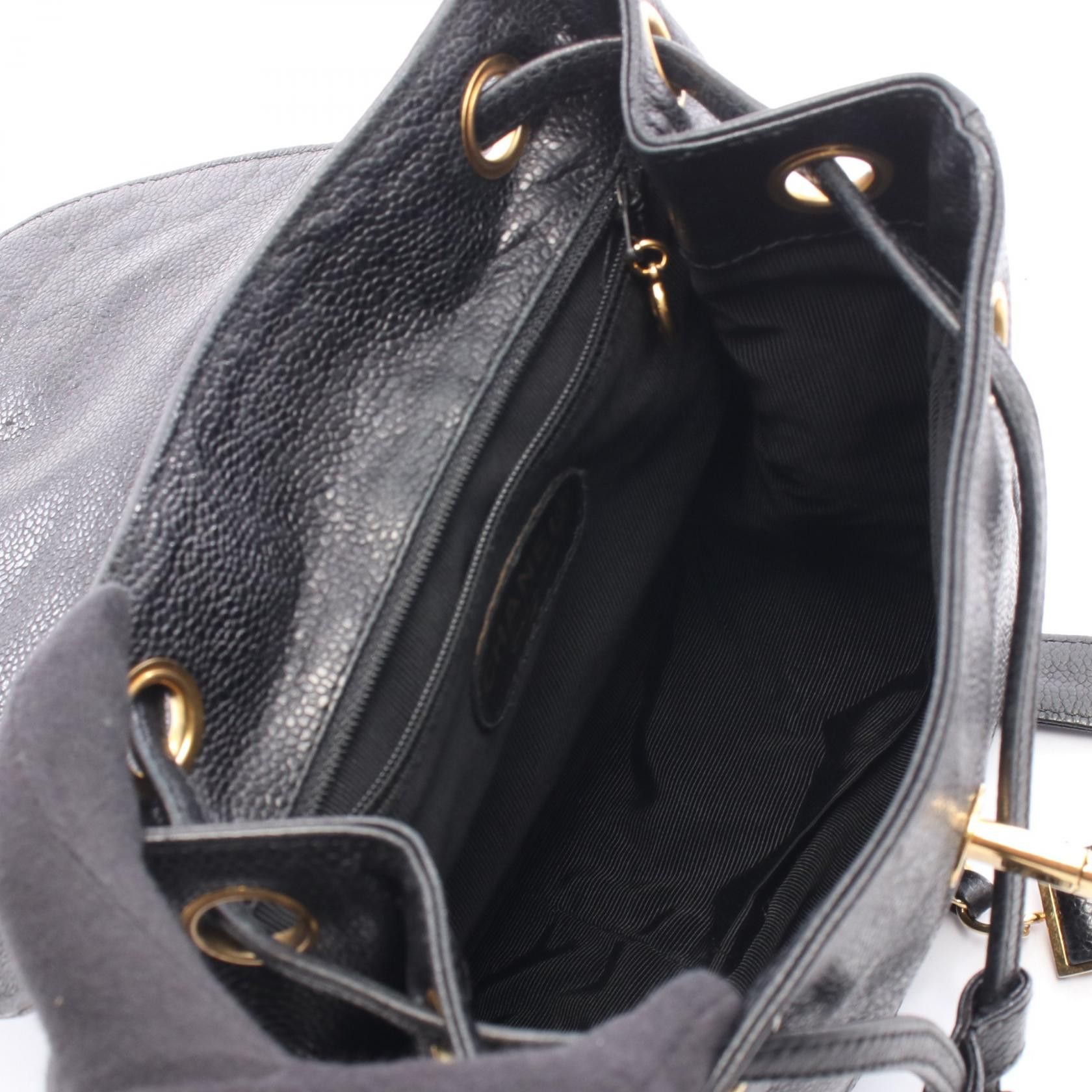 Chanel Chanel Chanel Triple Coco Mark Calf Backpack Leather Backpack DUTY FREE for USA Size ONE SIZE - 3 Thumbnail