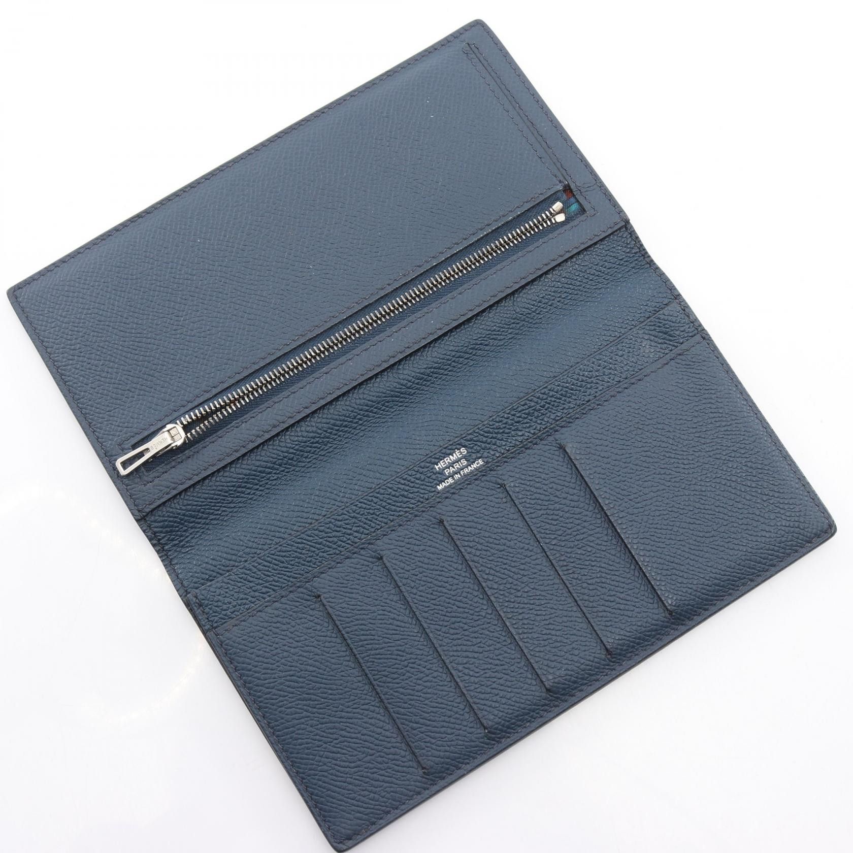 Hermes Hermes Hermes Citizen Twill Long Silk In Calfskin Long Wallet Leather Long Wallet Y DUTY FREE for USA Size ONE SIZE - 3 Thumbnail
