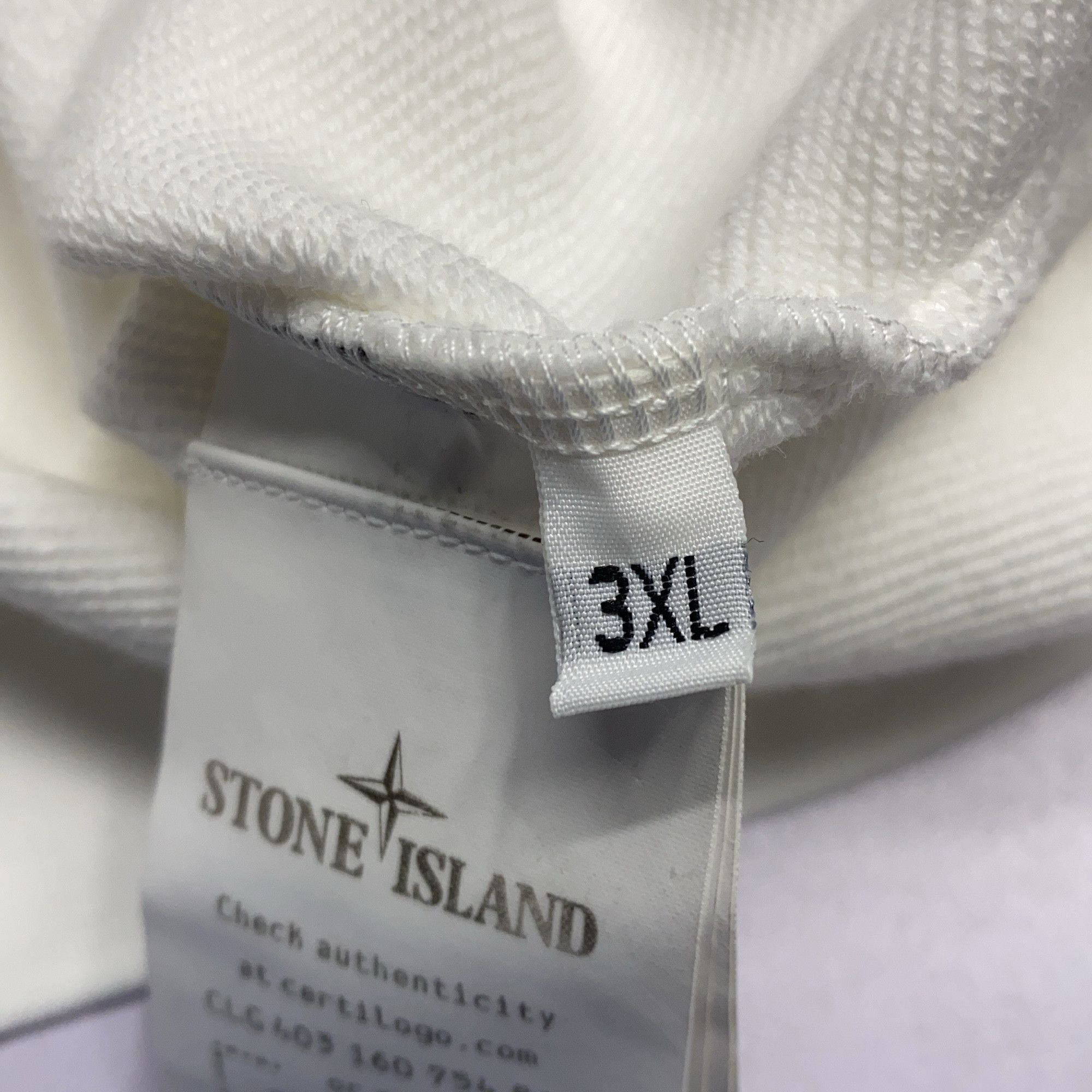 Stone Island Stone Island White Logo Hoodie Size XXL Size US XXL / EU 58 / 5 - 4 Thumbnail