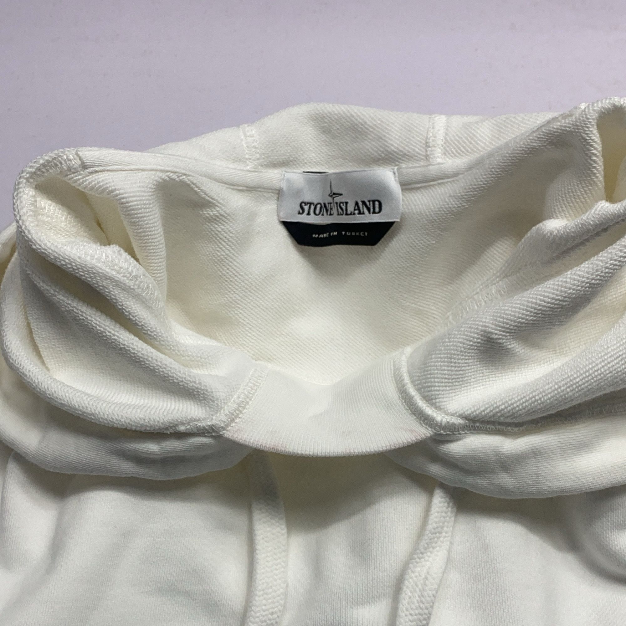Stone Island Stone Island White Logo Hoodie Size XXL Size US XXL / EU 58 / 5 - 7 Thumbnail