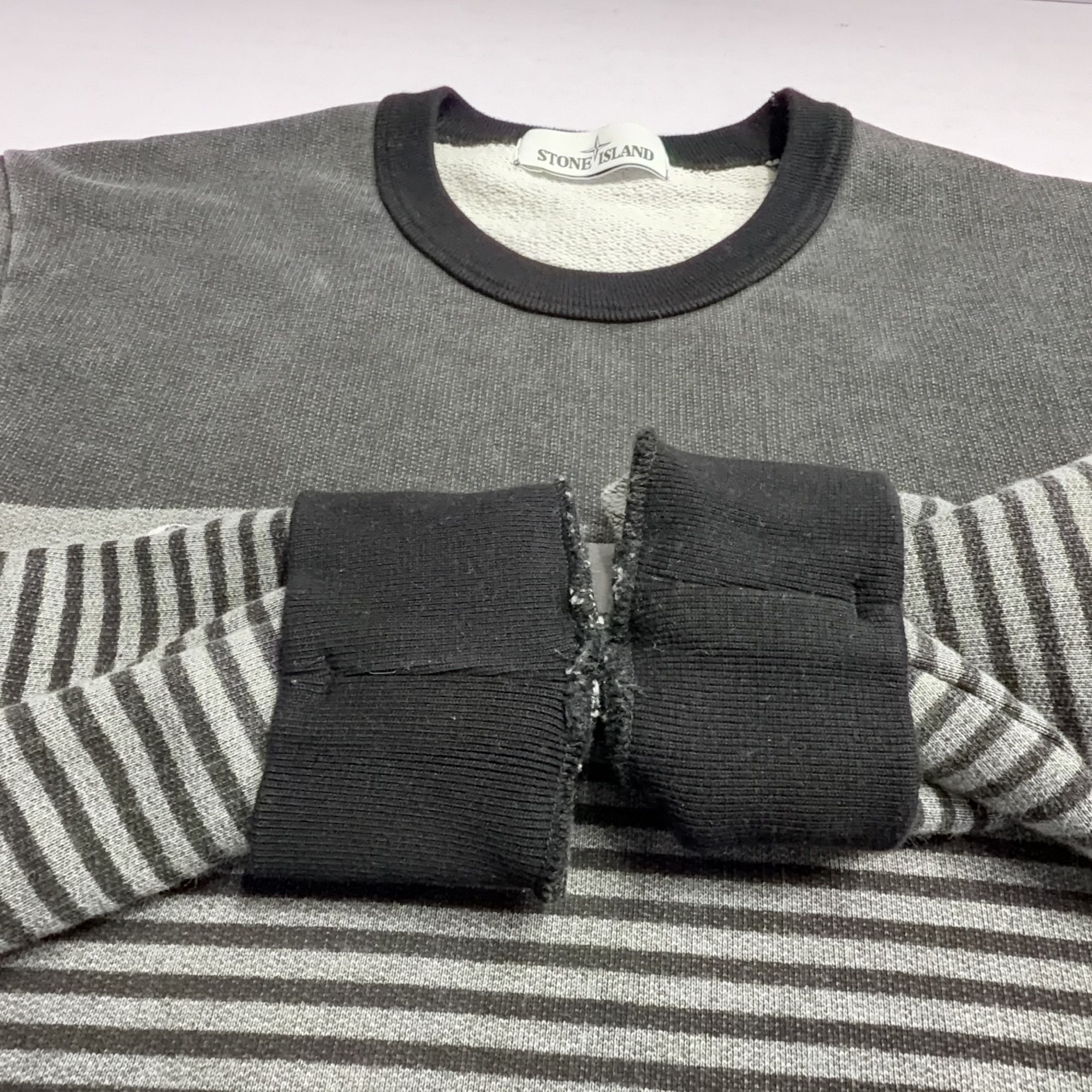 Stone Island Stone Island Marina Striped Sweatshirt Size M Size US M / EU 48-50 / 2 - 10 Thumbnail