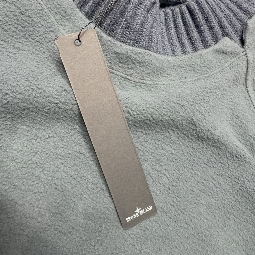 Stone Island Stone Island Fleece Pullover Blue Size XXL Size US XXL / EU 58 / 5 - 10 Thumbnail