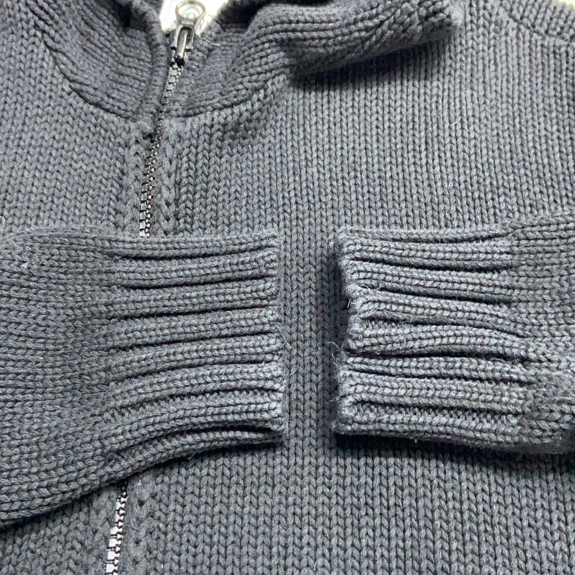 Stone Island Stone Island Compass Patch Knit Zip-Up Hoodie Size M Size US M / EU 48-50 / 2 - 11 Thumbnail